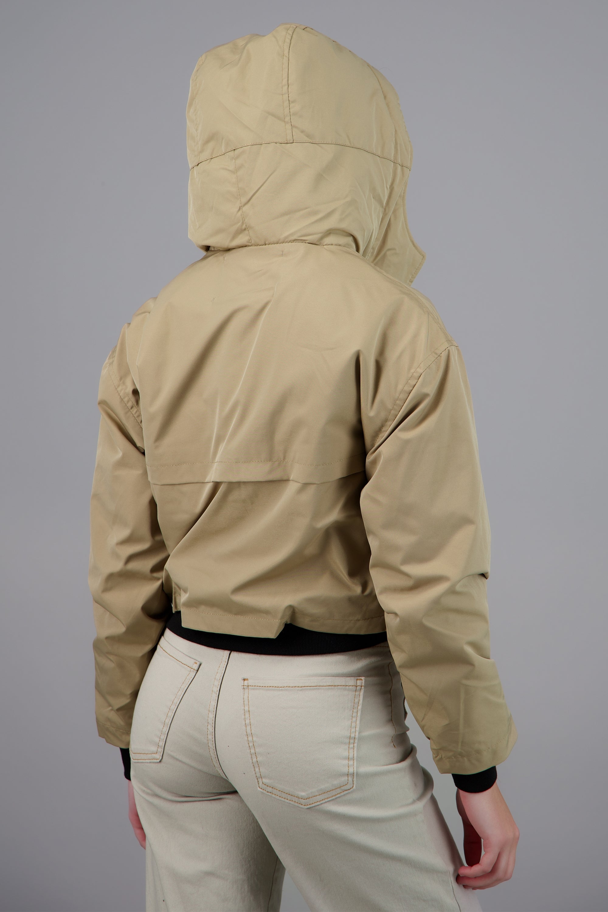 Chamarra acolchonada con contraste TAUPE