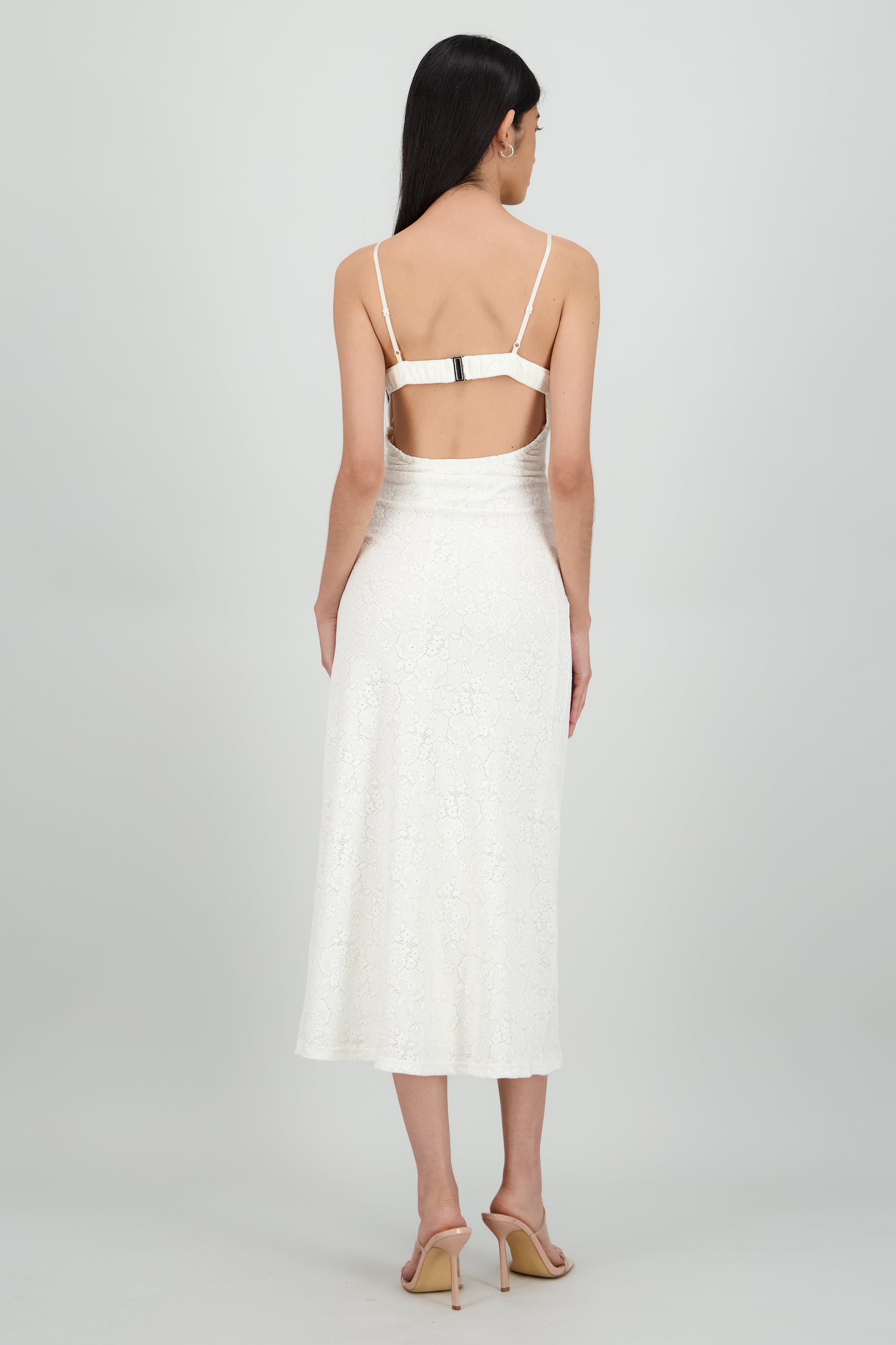 Vestido encaje bodycon CREMA