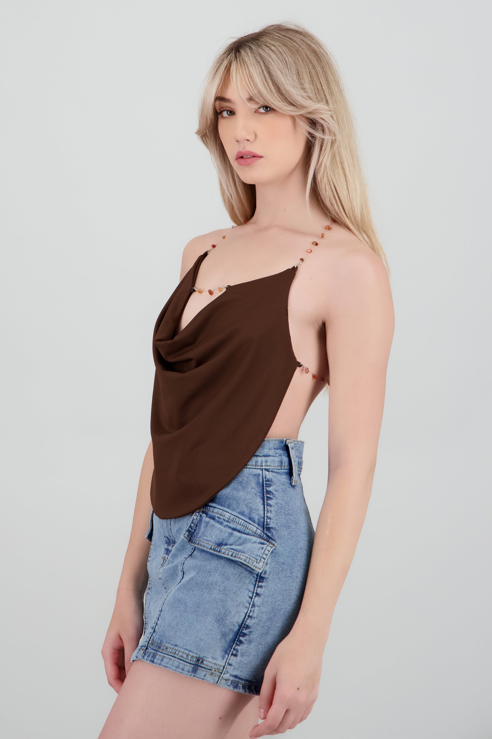 Top detalle cadenas CHOCOLATE