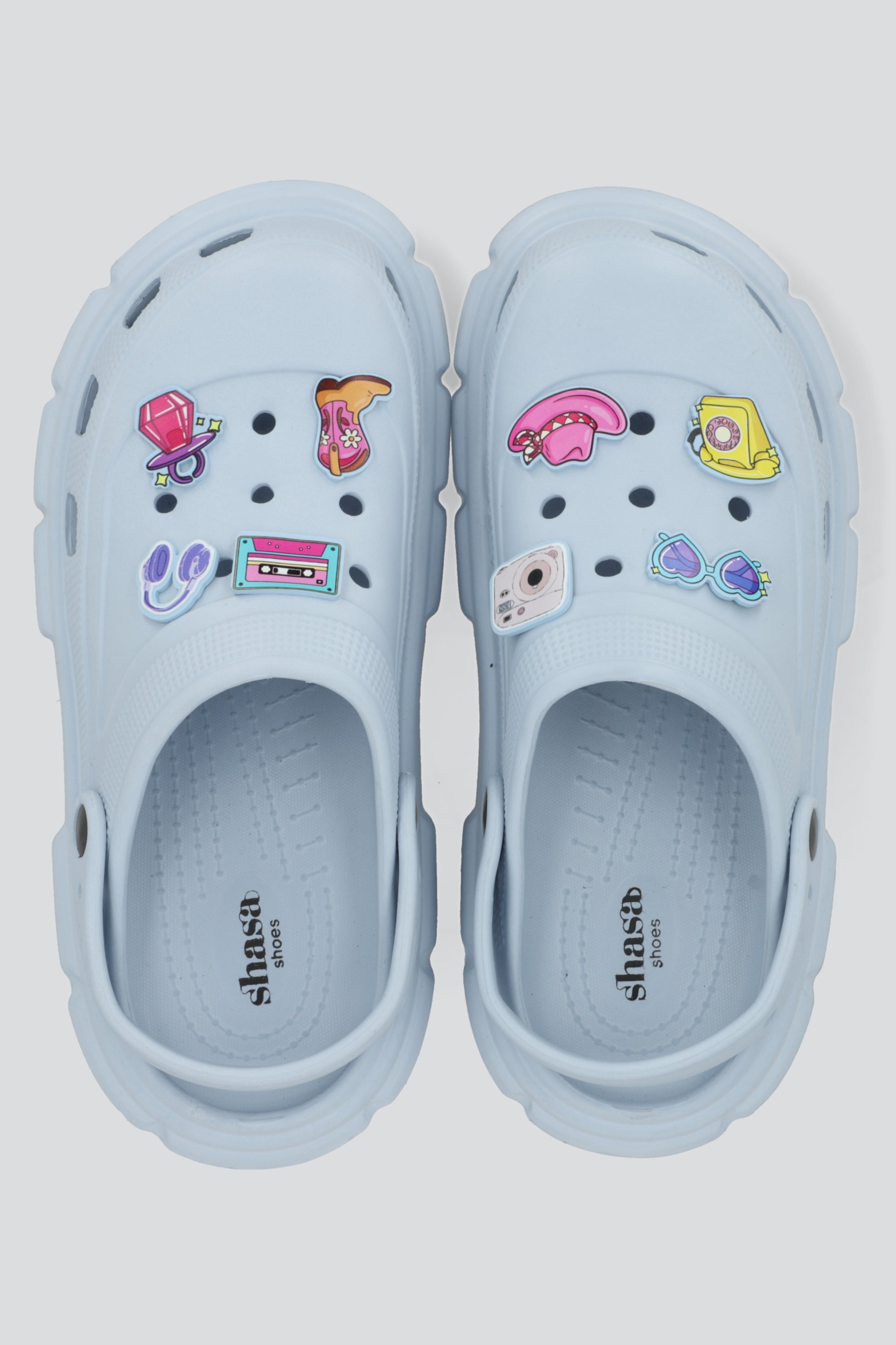 Zueco eva charms cool AZUL CIELO