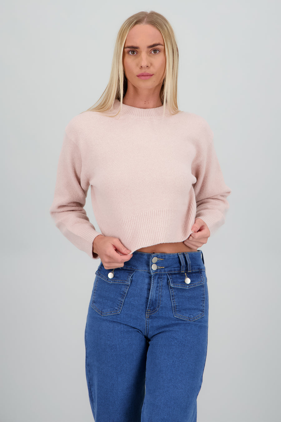 sueter corto basico pullover