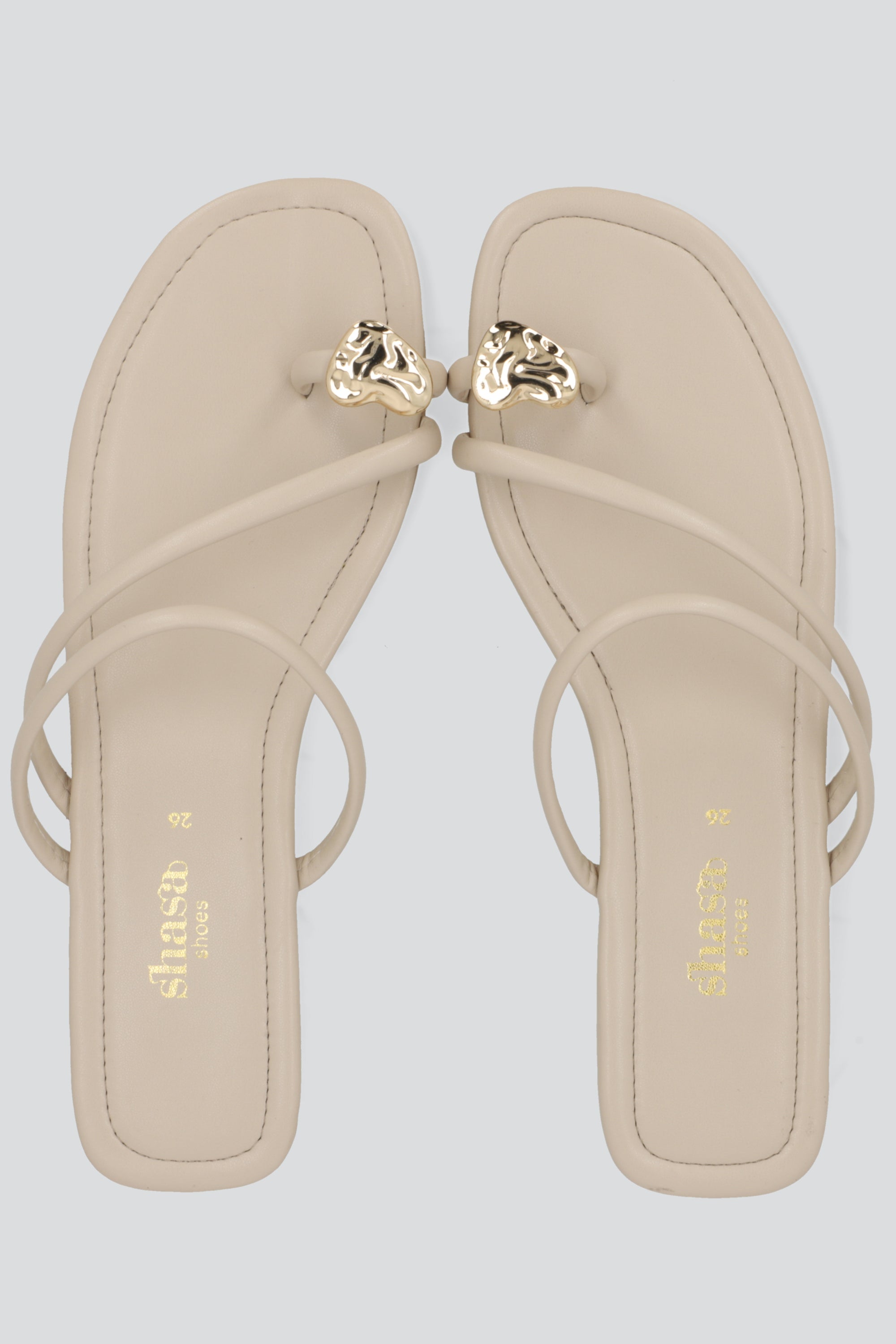 Sandalia tiras anillo dedo irregular NUDE