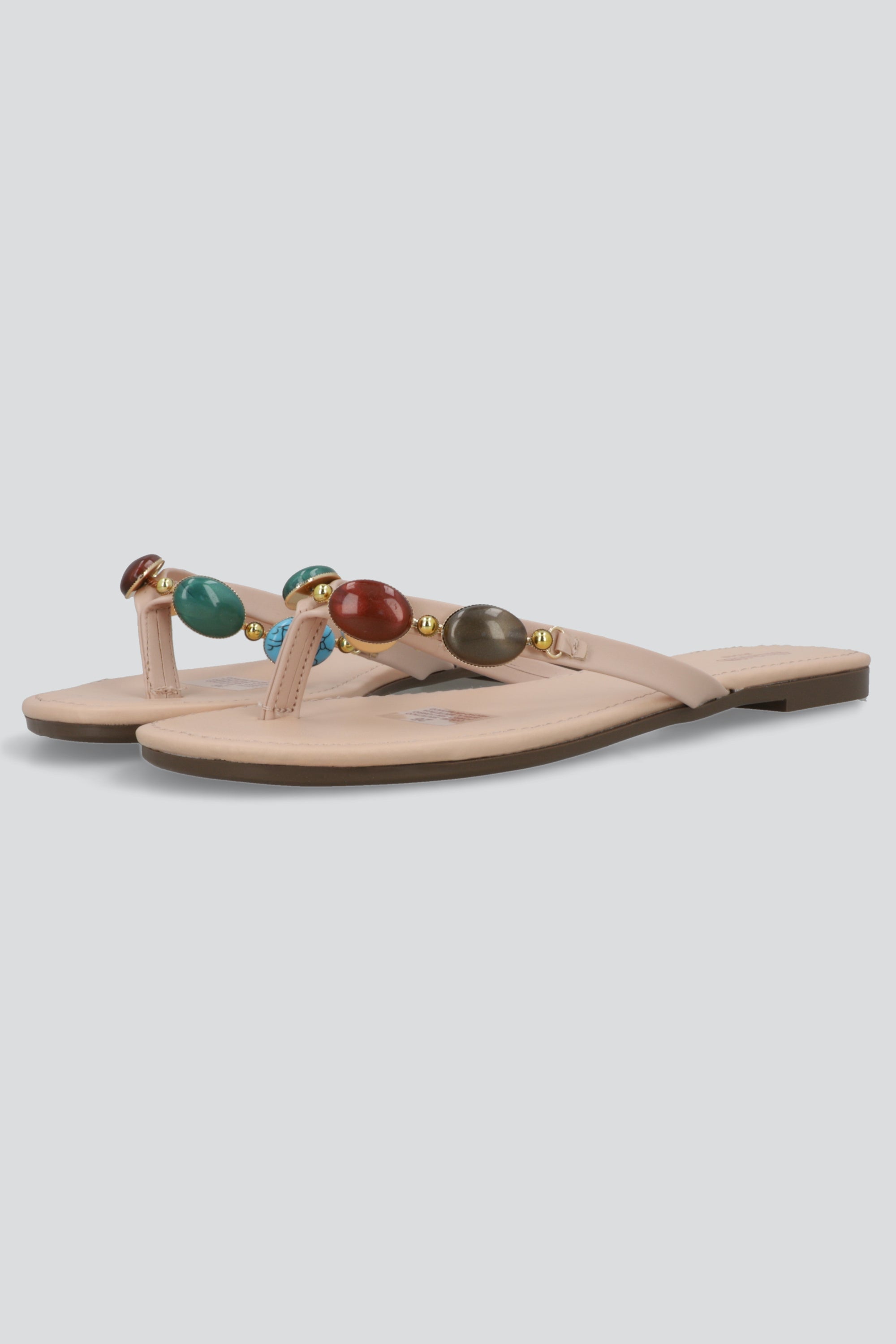 Sandalia pata de gallo gemas HUESO