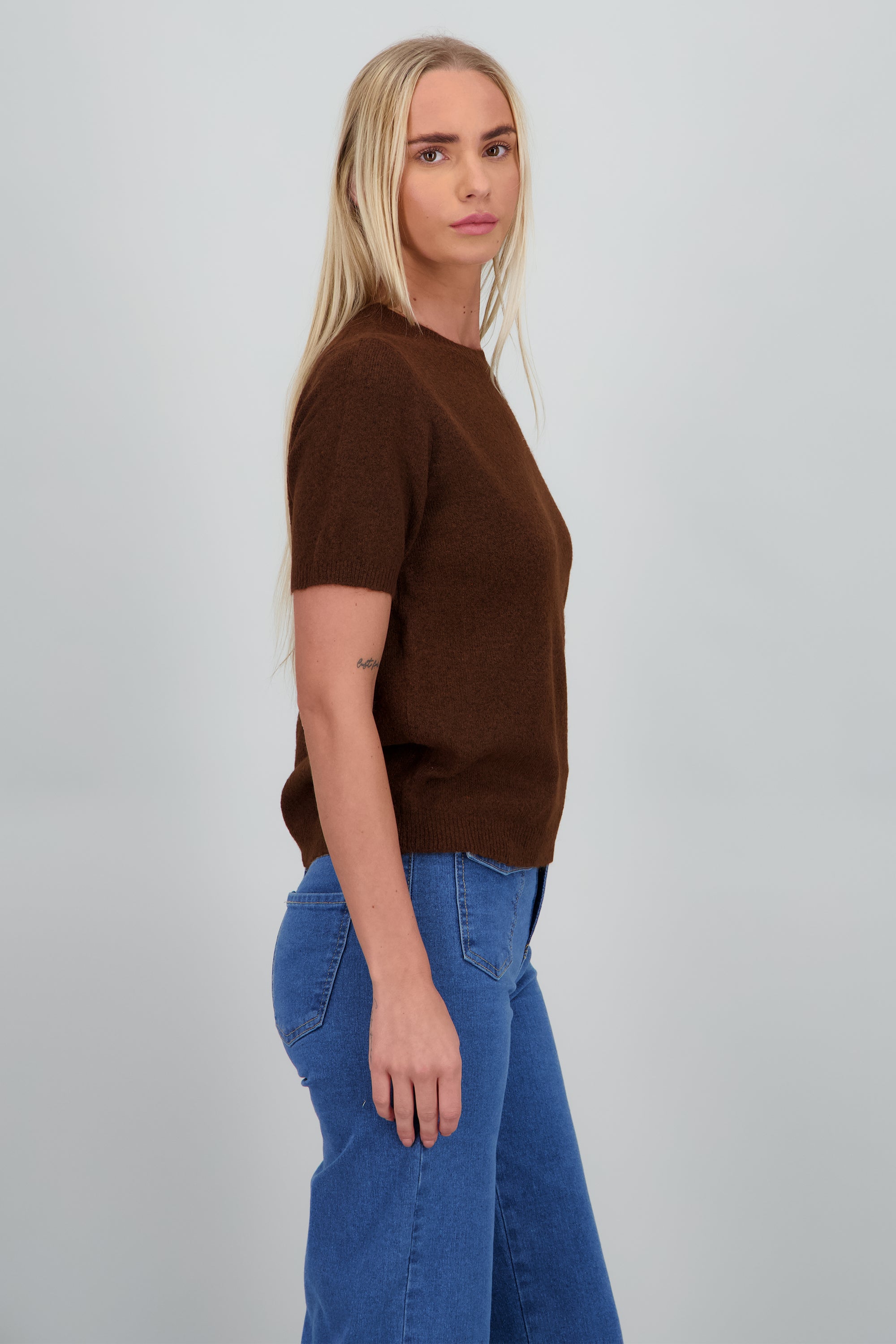 sueter manga corta basico CHOCOLATE