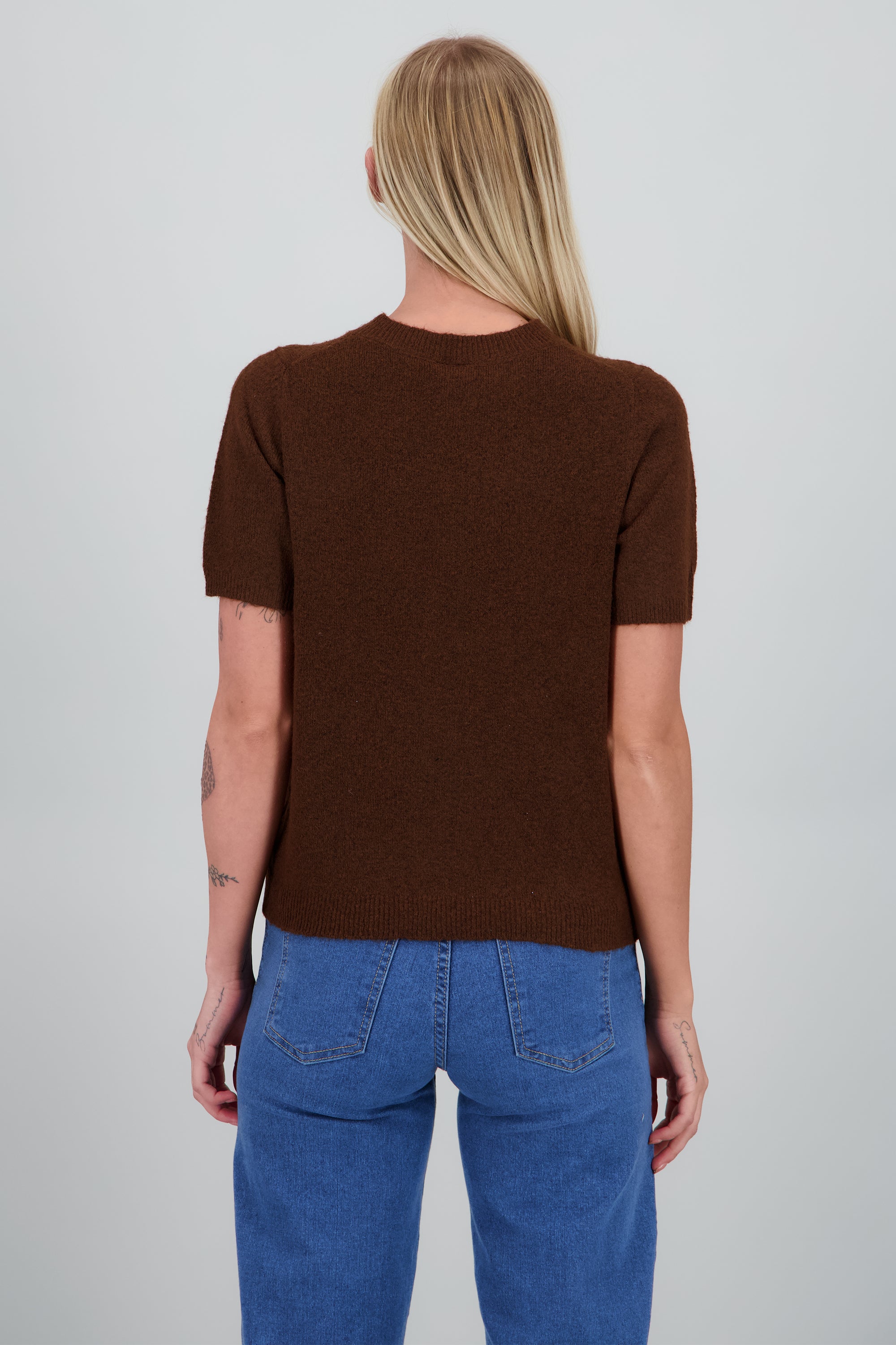 sueter manga corta basico CHOCOLATE