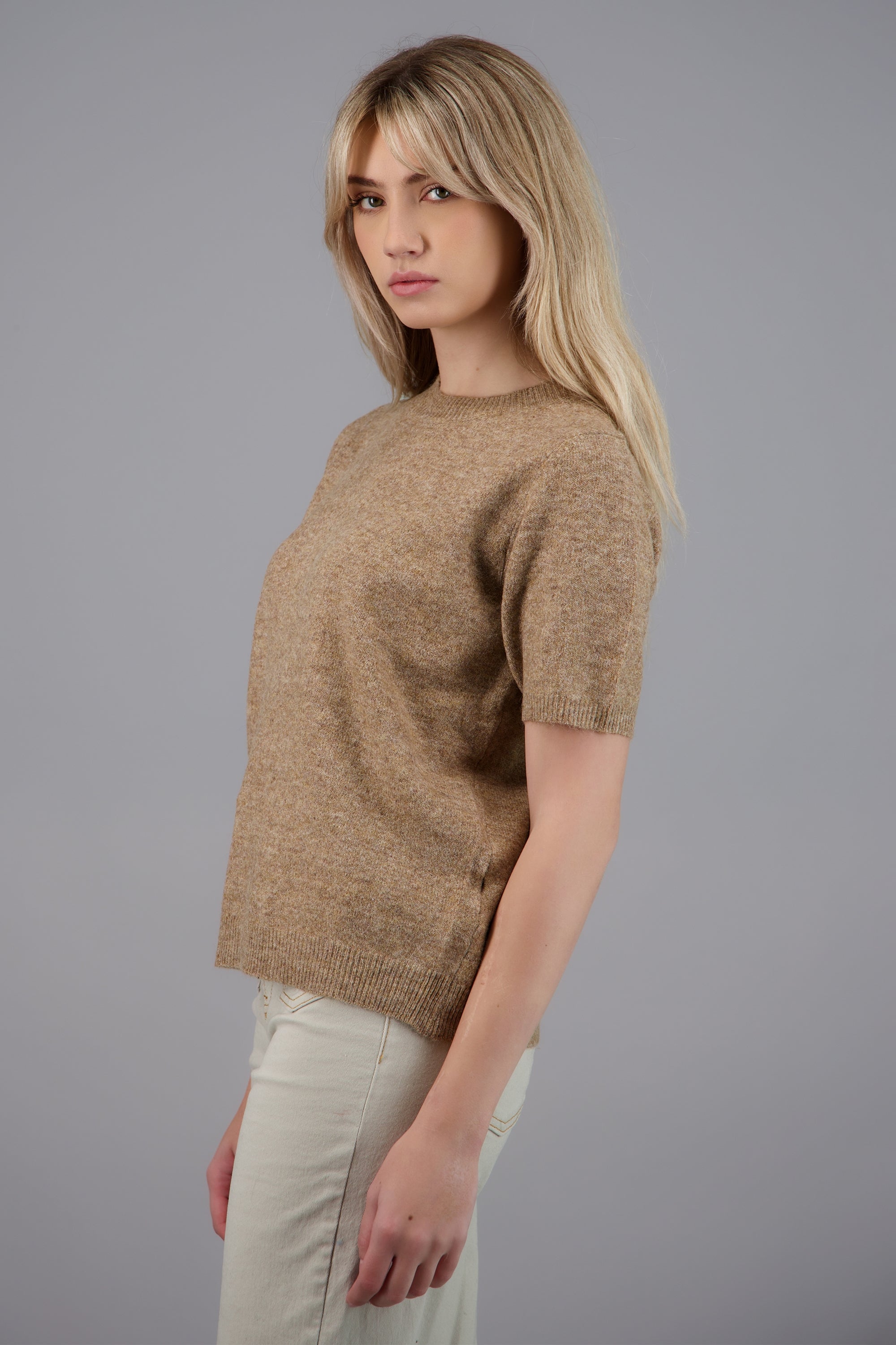 sueter manga corta basico TAUPE