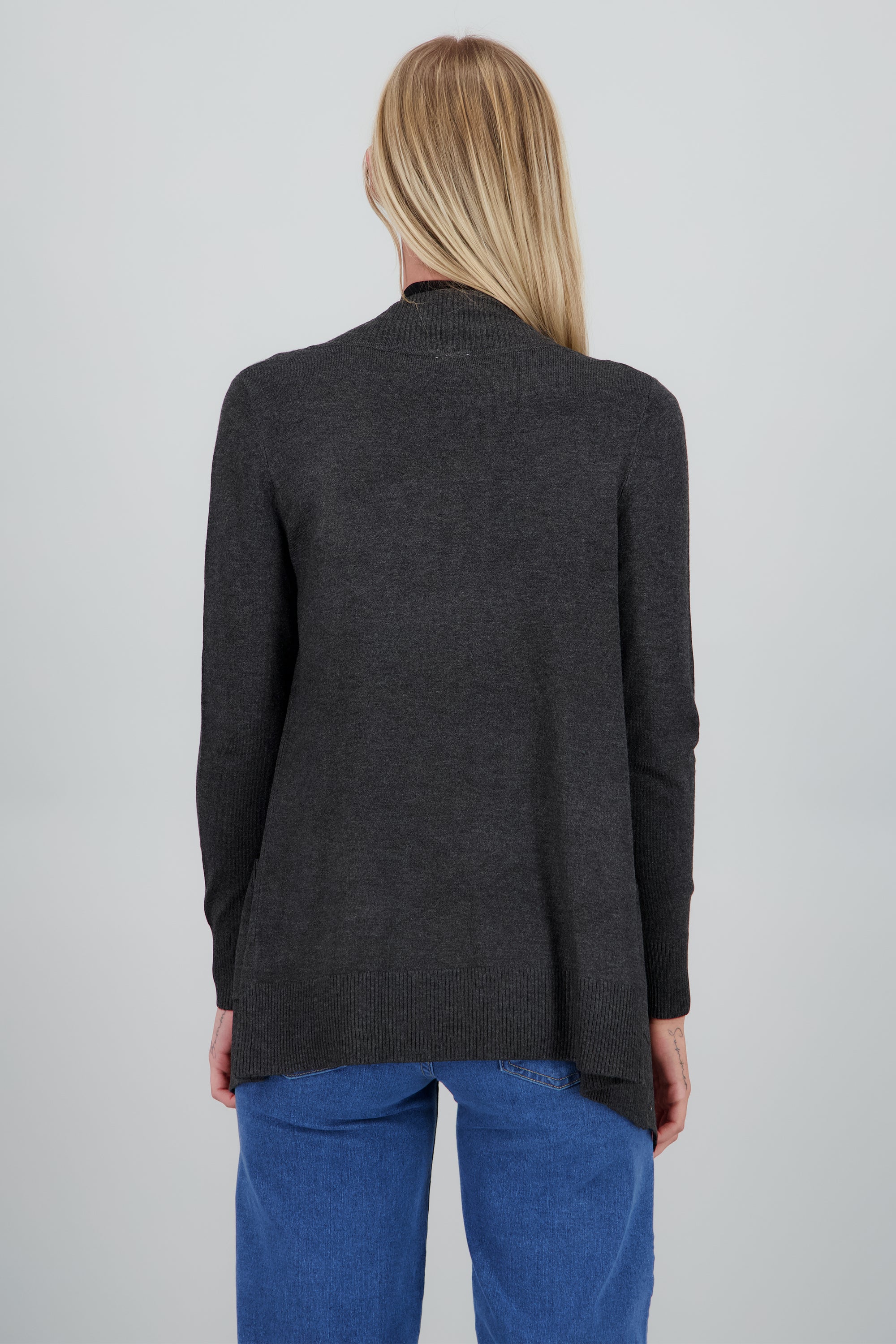 cardigan tejido ligero basico NEGRO