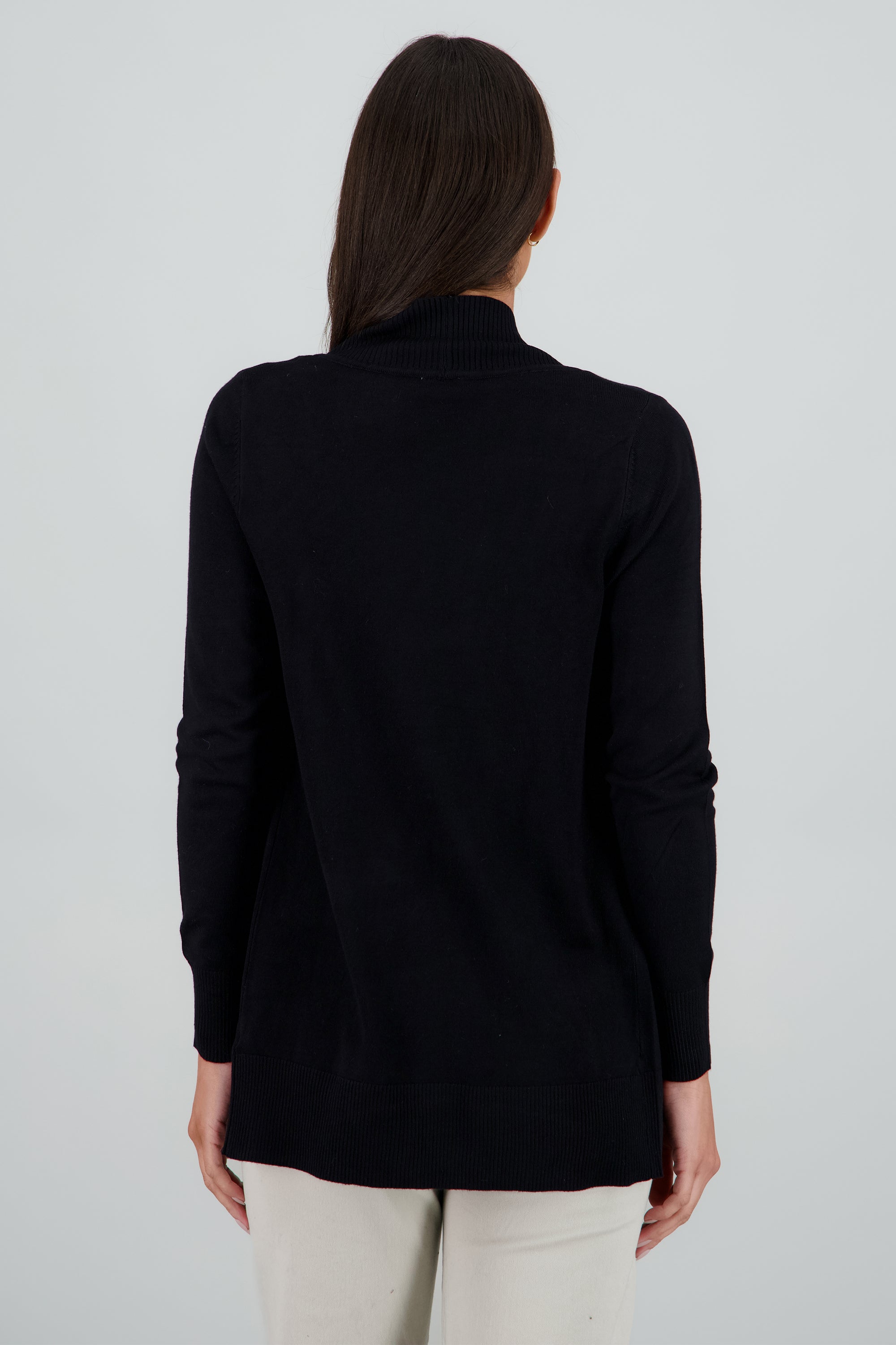 cardigan tejido ligero basico GRIS OBSCURO