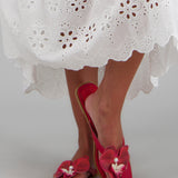Sandalia pata de gallo flor