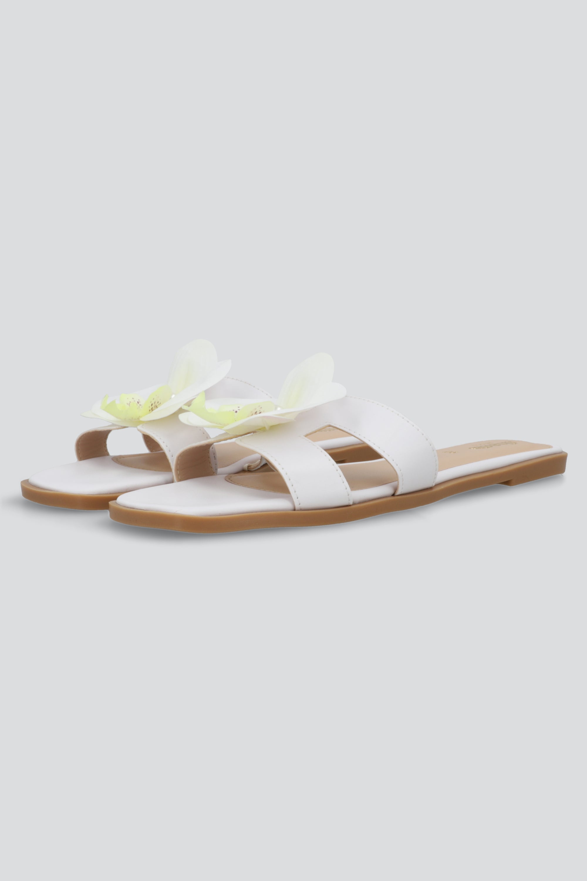 Sandalia greca flor BLANCO