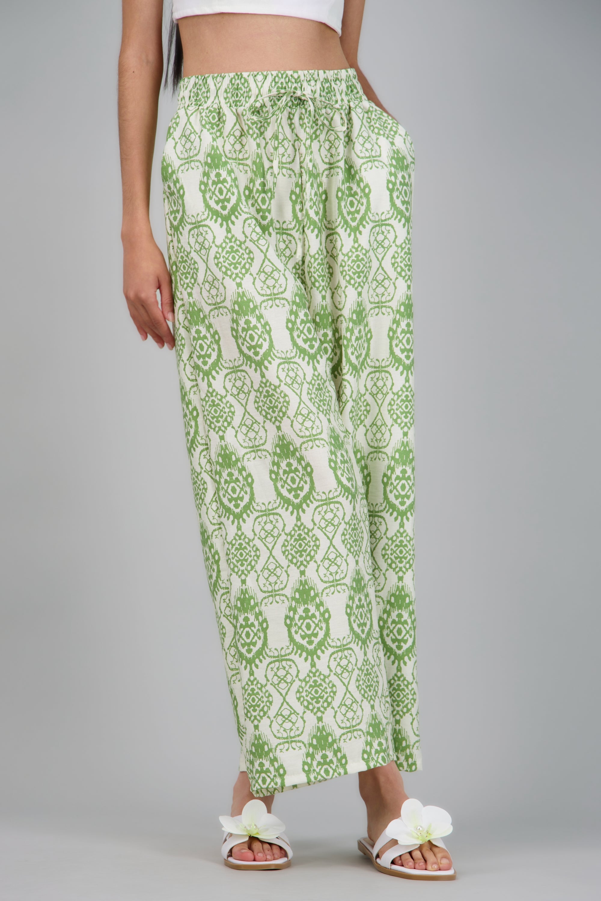 Sandalia greca flor BLANCO