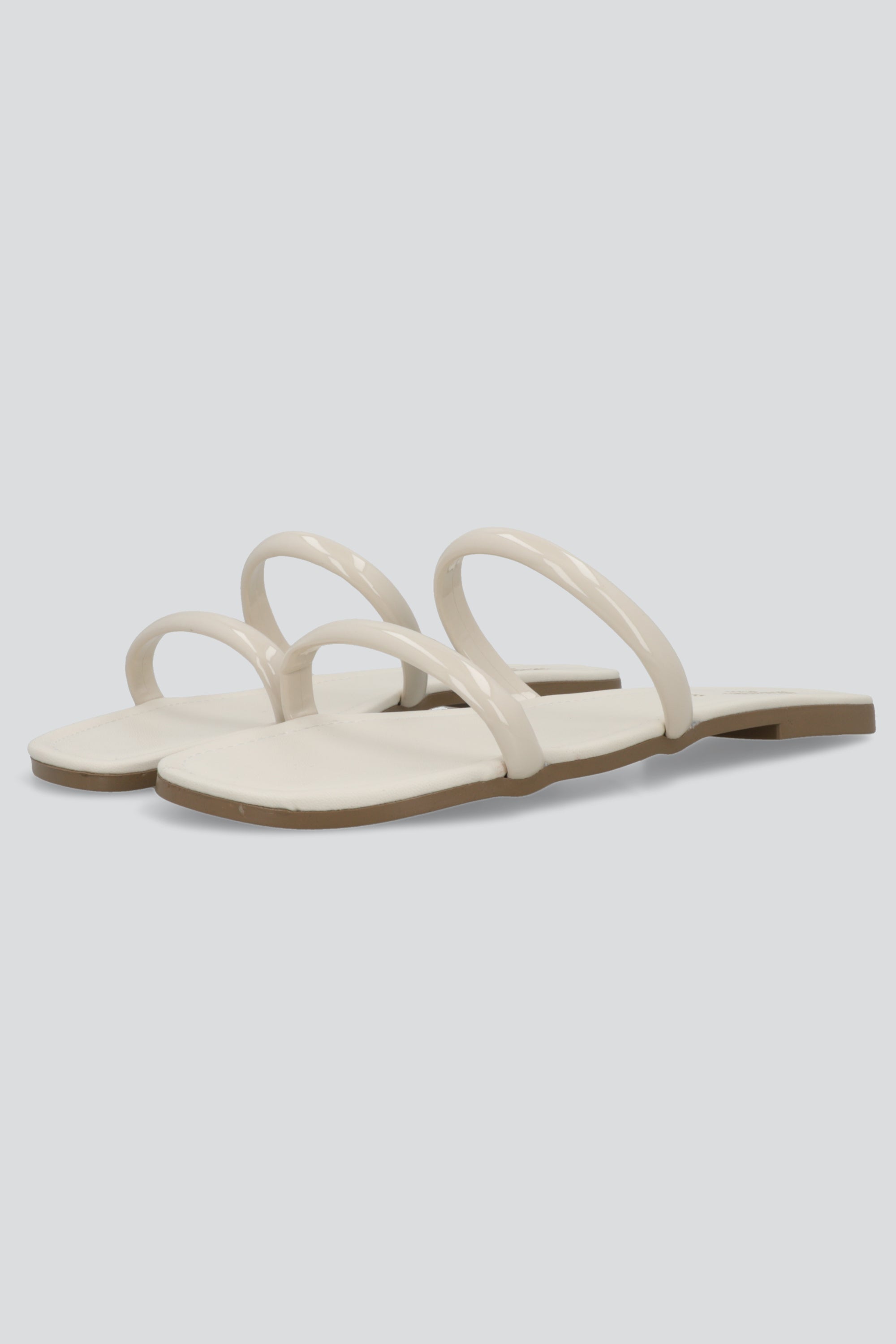 Sandalia dos tiras lisas BLANCO