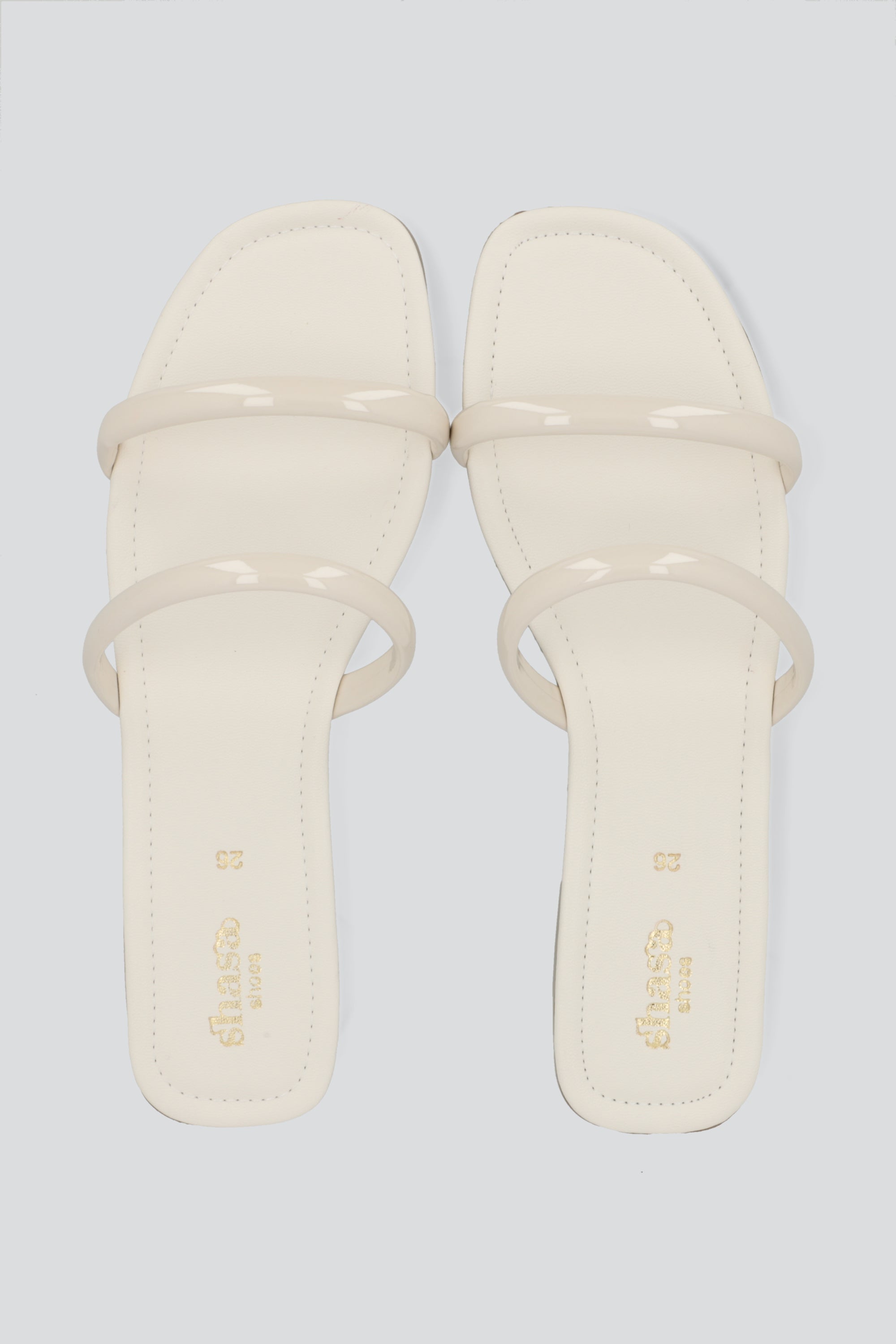 Sandalia dos tiras lisas BLANCO