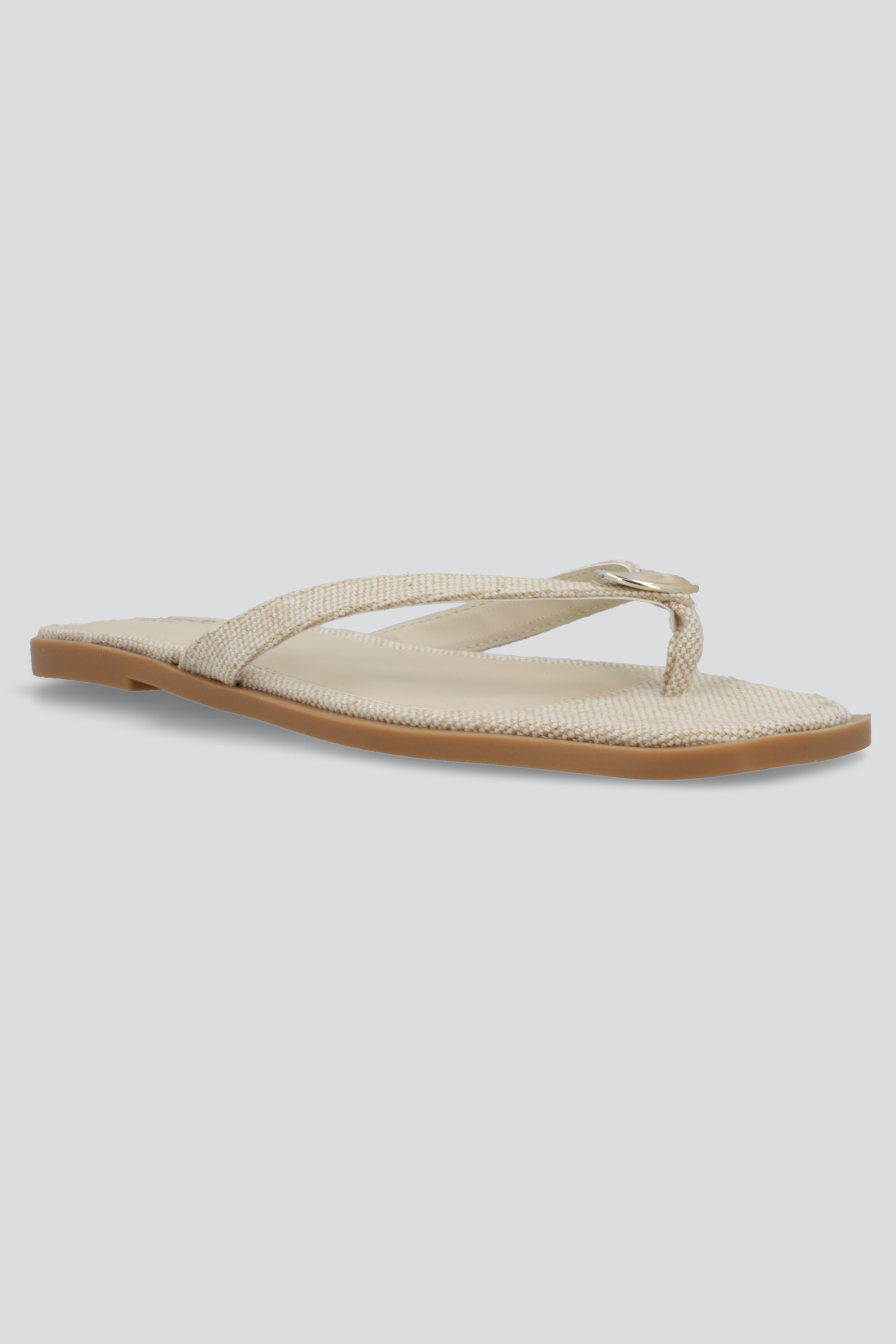 Sandalia pata de gallo herraje BEIGE