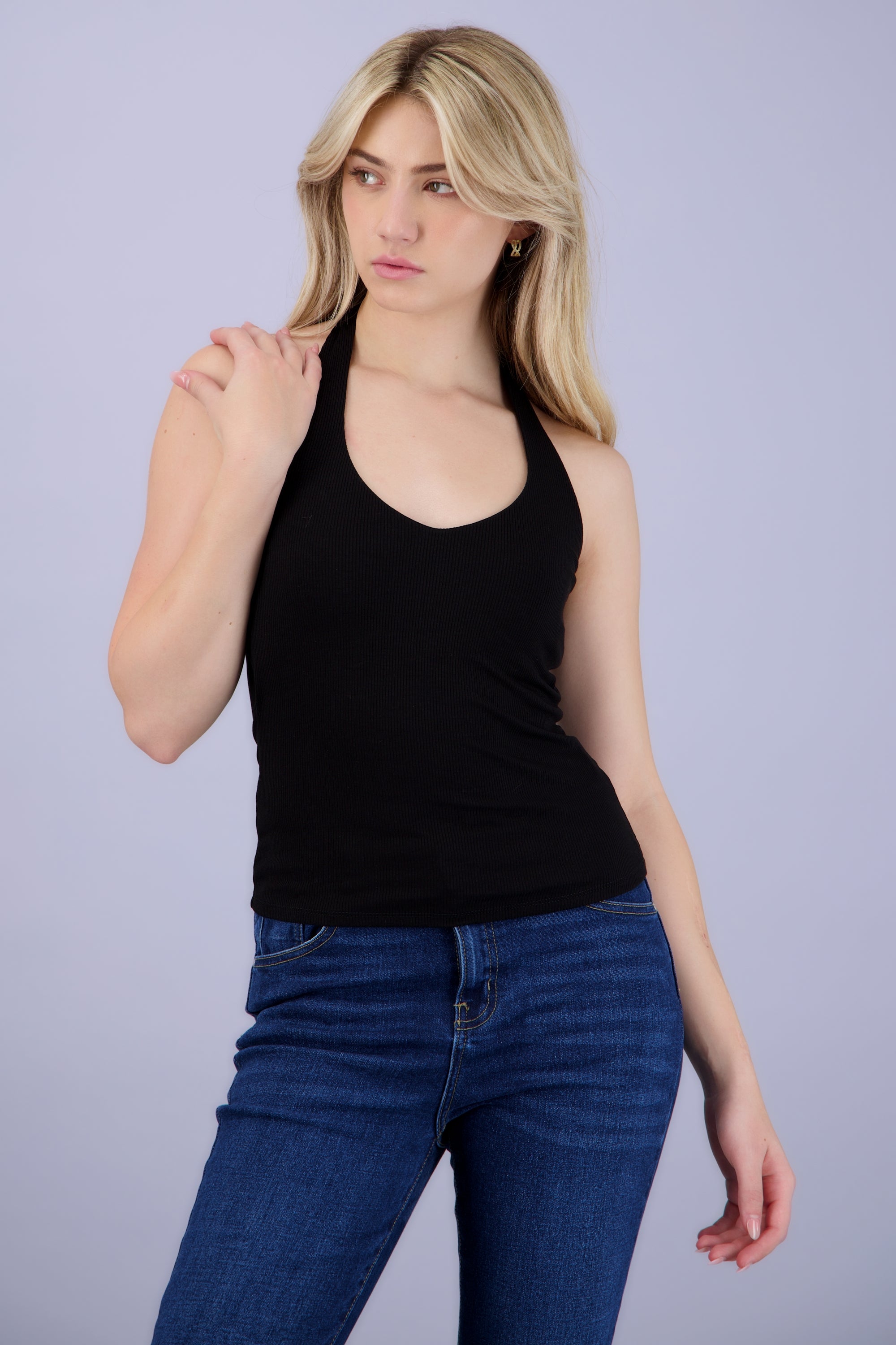 Top rib halter copas NEGRO