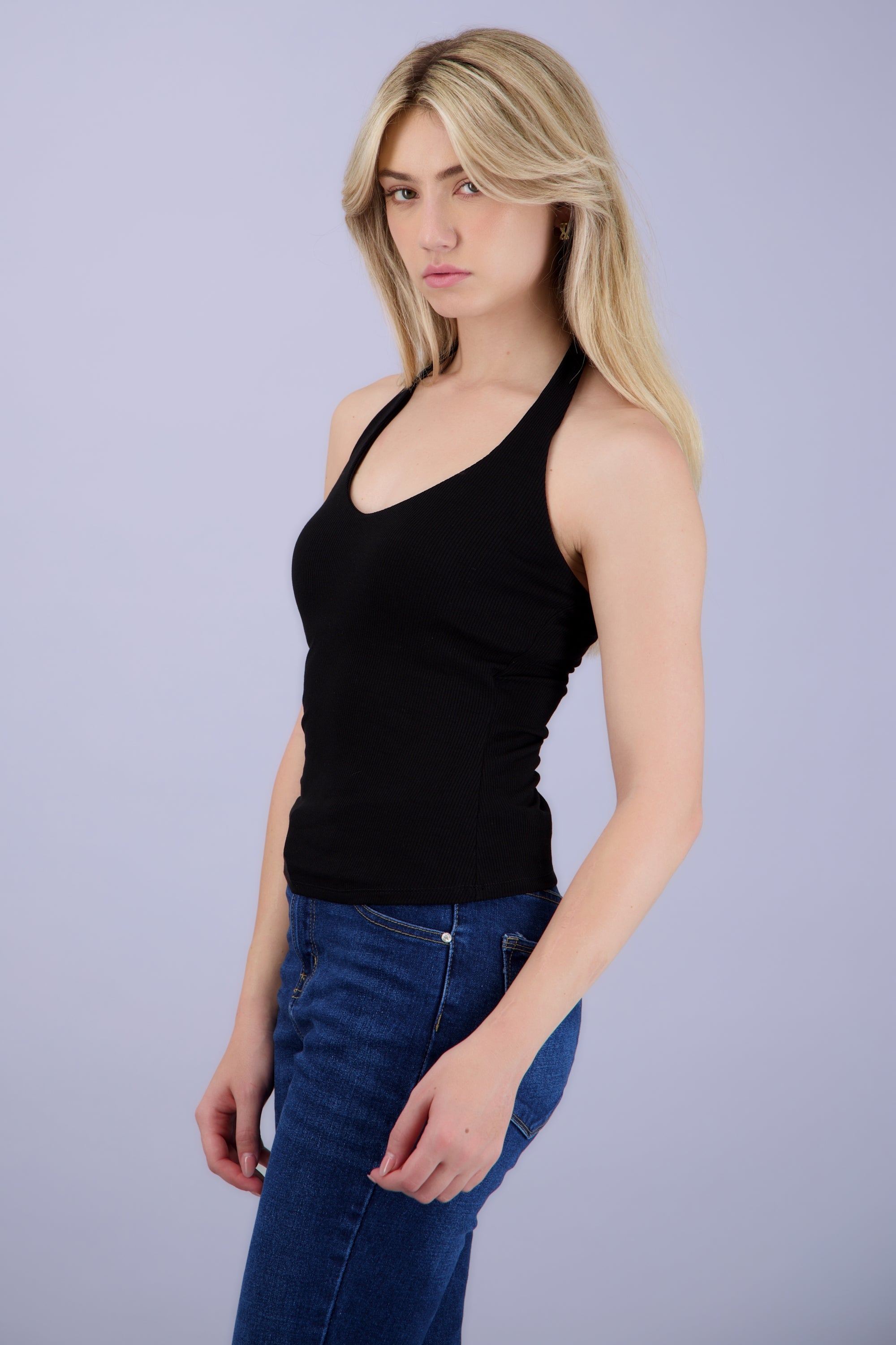Top rib halter copas NEGRO