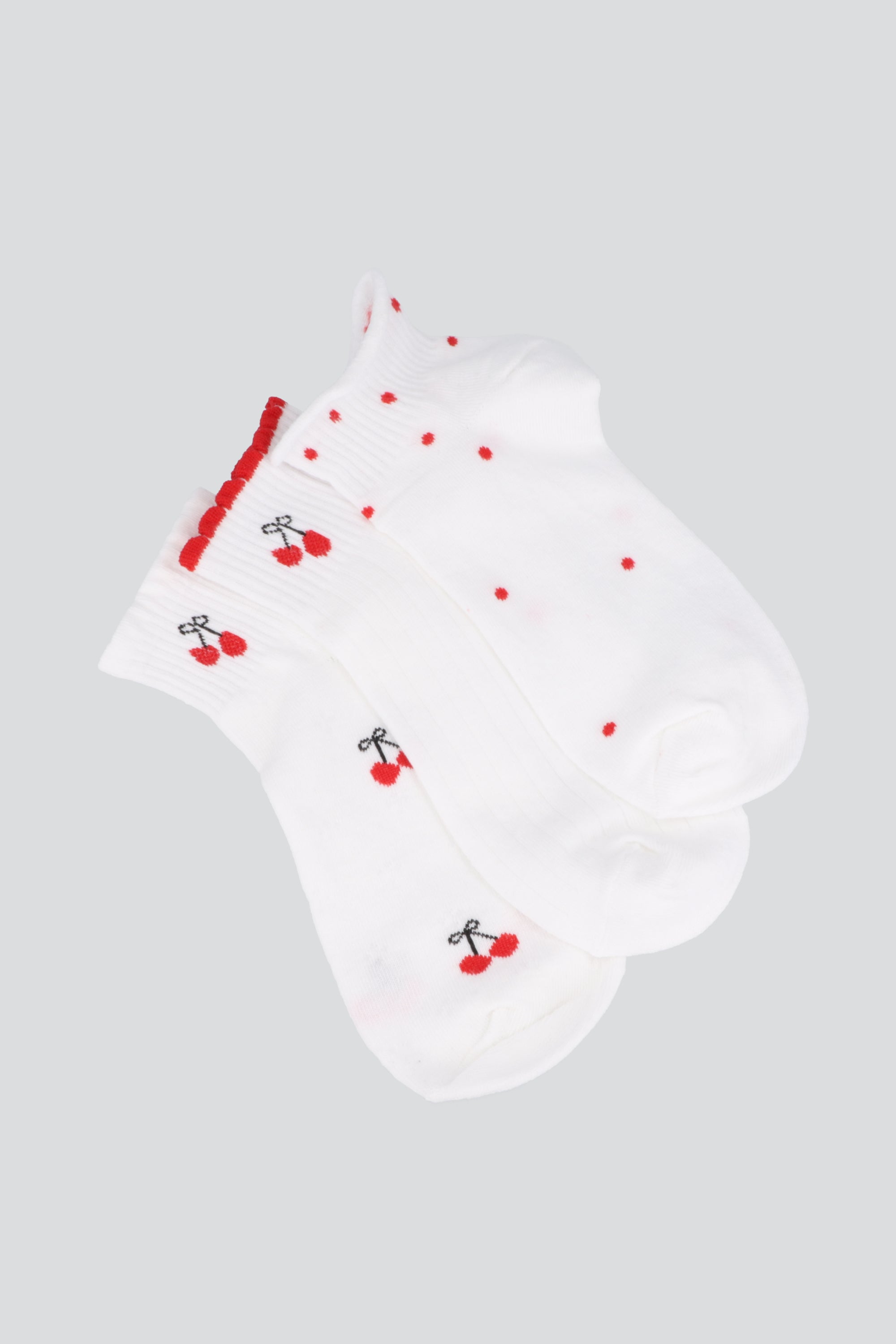 Tripack calcetines cerezas HUESO COMBO