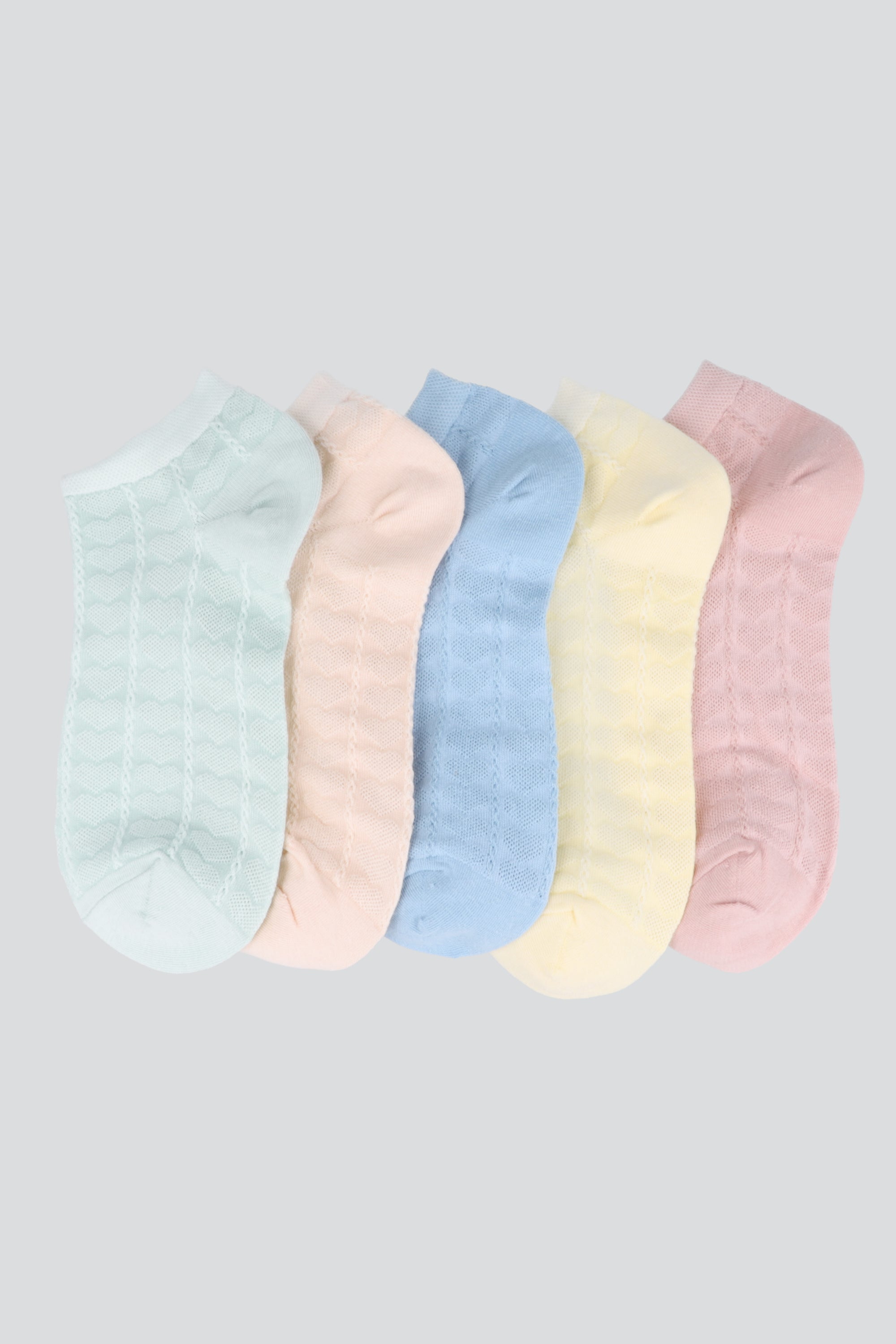 5 pack calcetines textura corazon MULTICOLOR PASTEL
