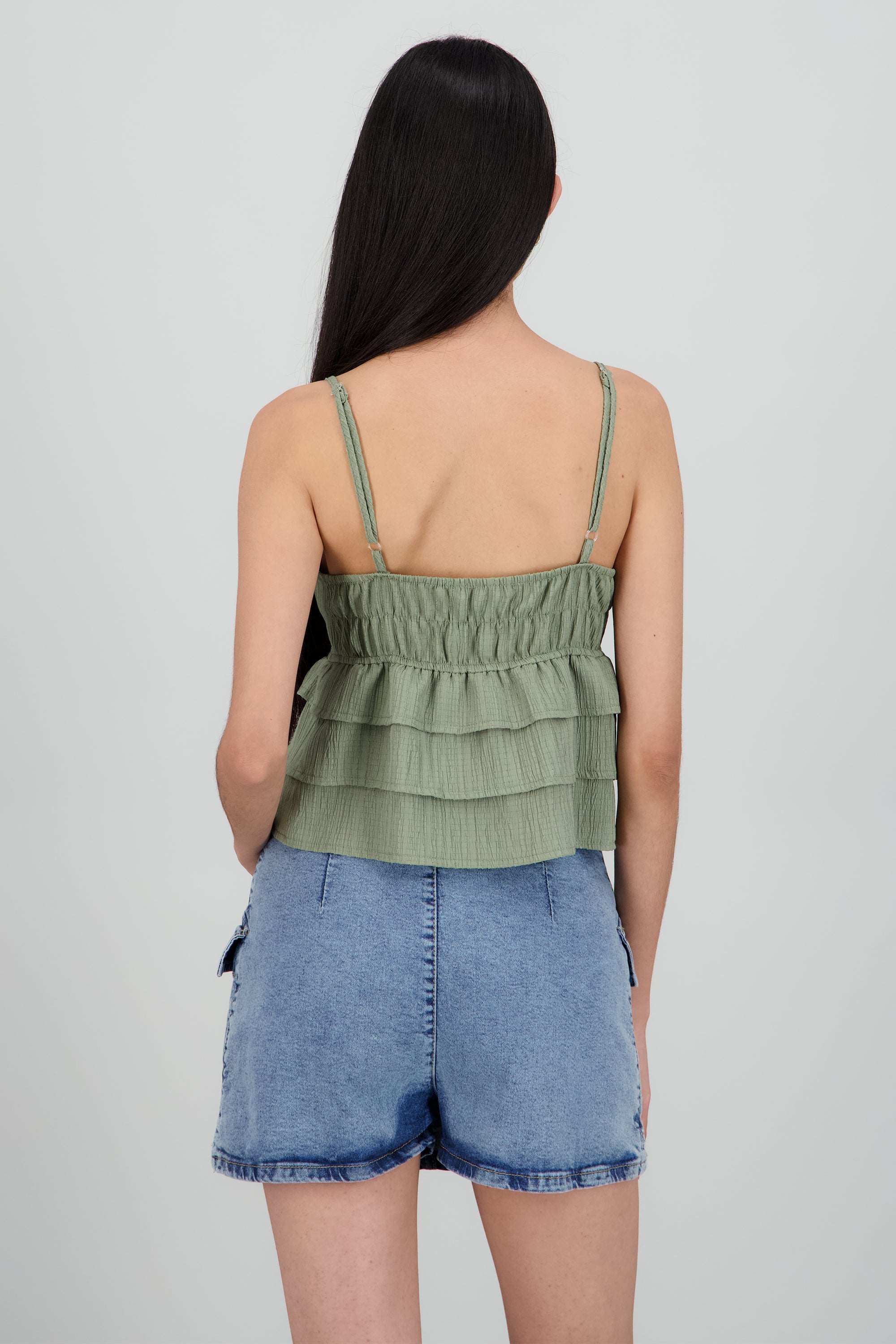 Top olanes detalle textura OLIVO