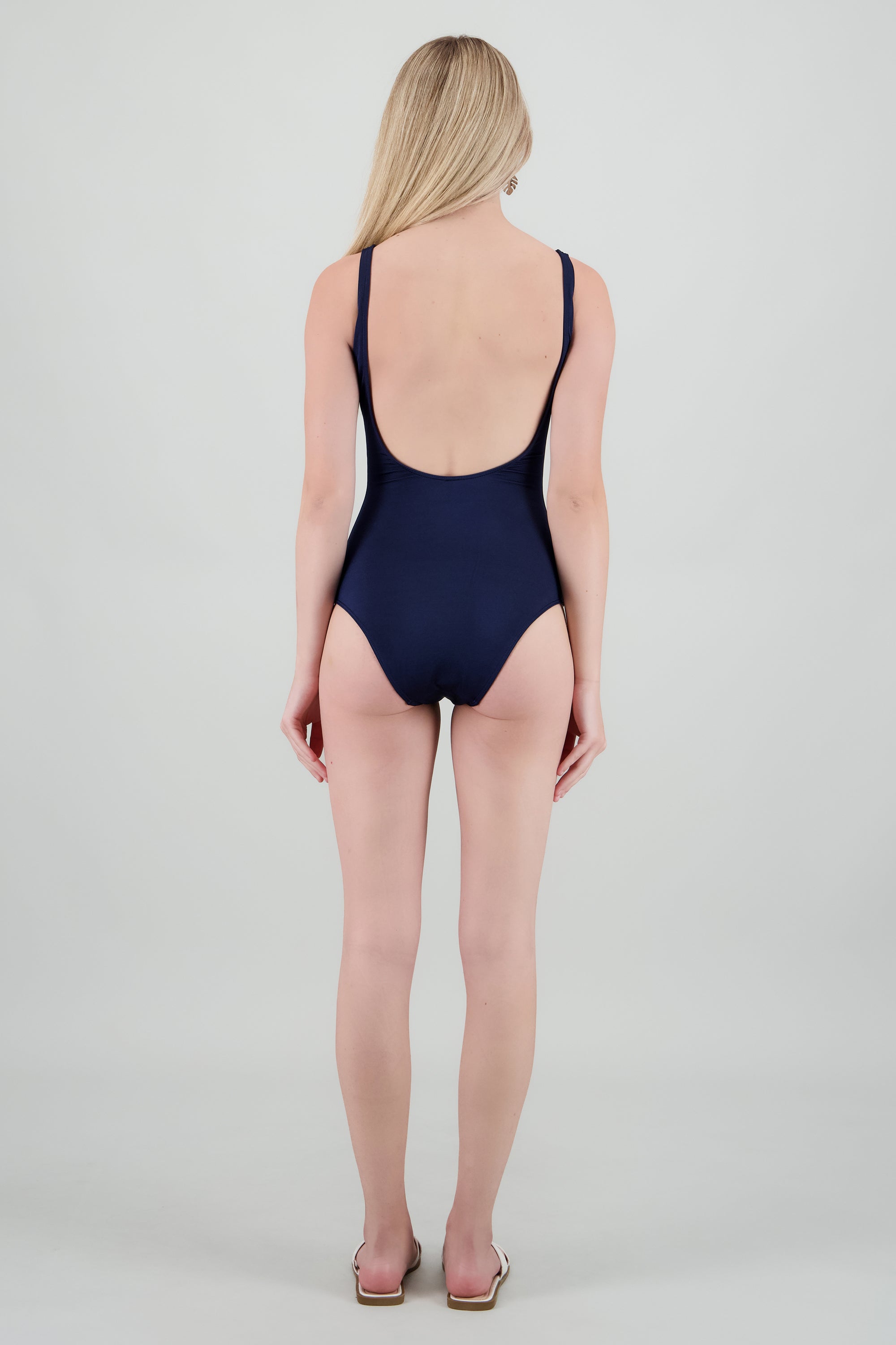 Traje de baño espalda escote MARINO