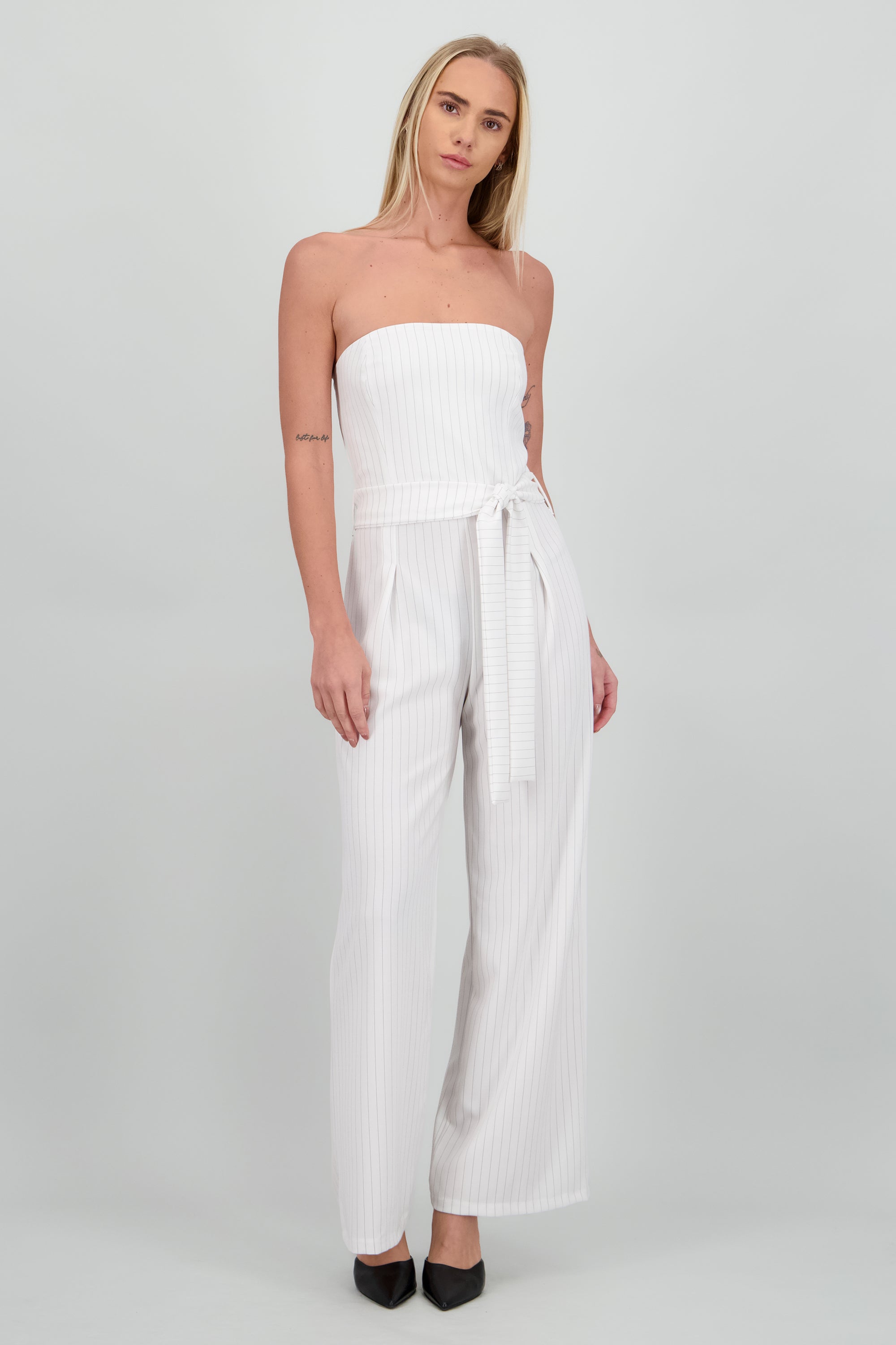 Jumpsuit strapples rayas BLANCO COMBO