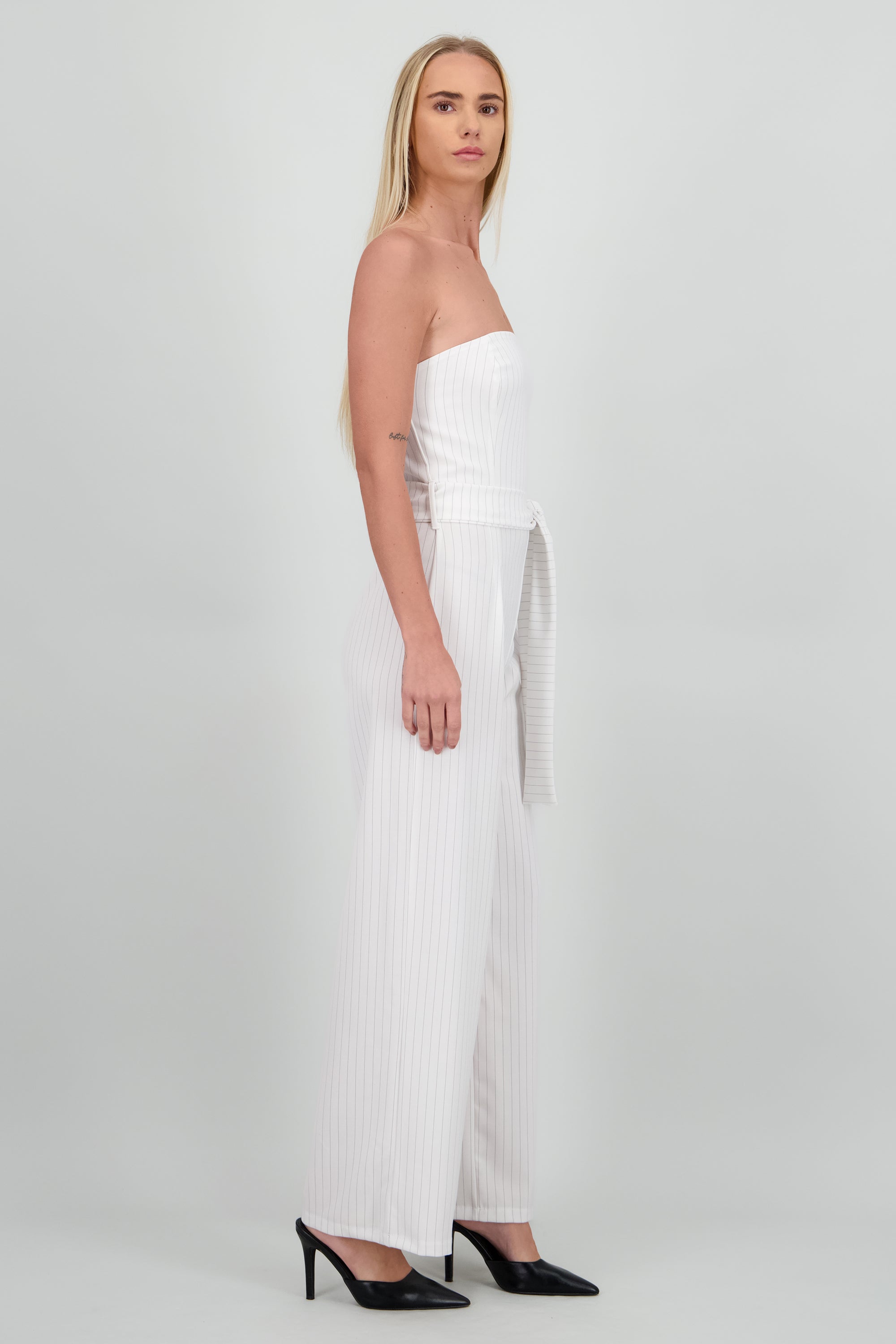 Jumpsuit strapples rayas BLANCO COMBO