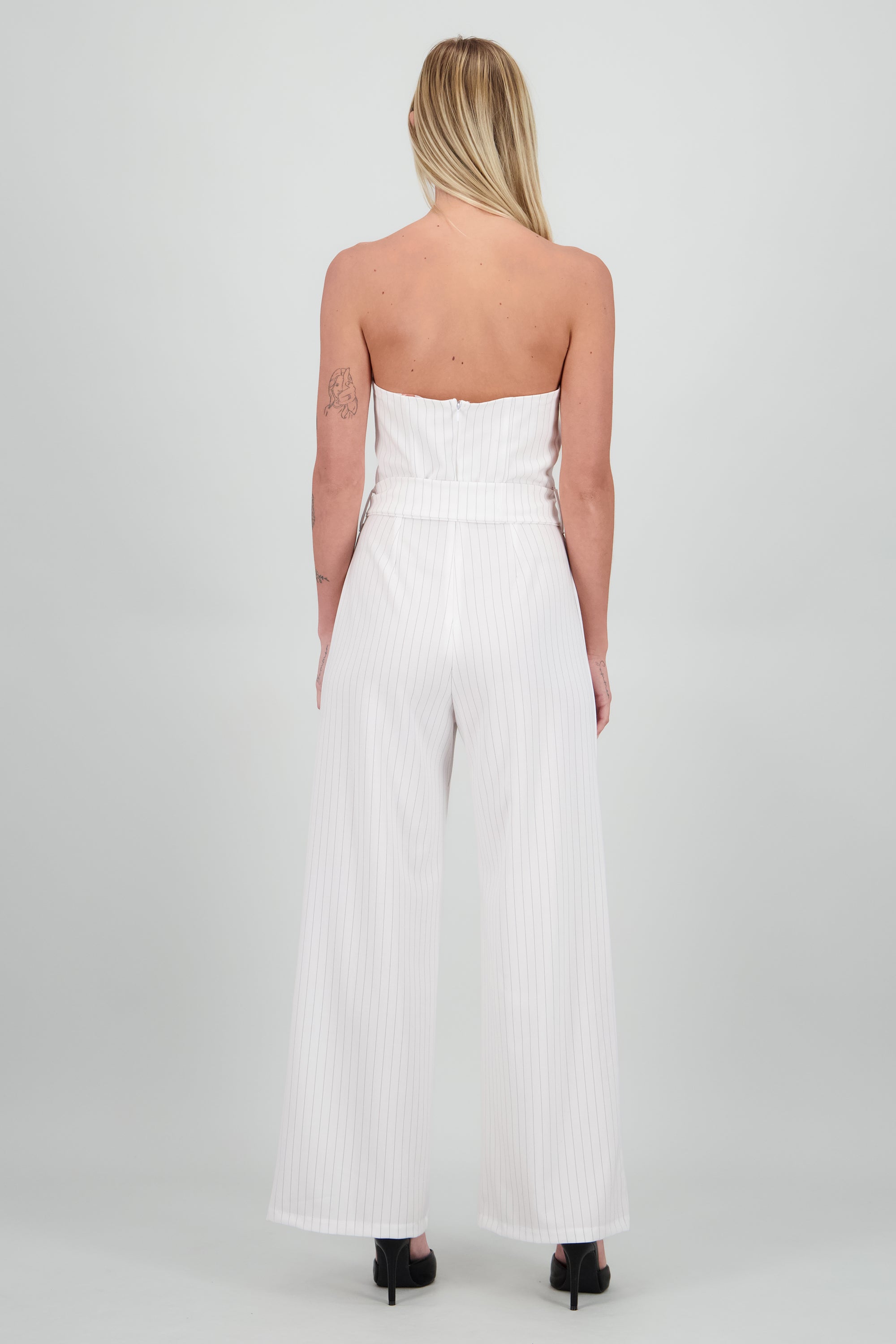 Jumpsuit strapples rayas BLANCO COMBO