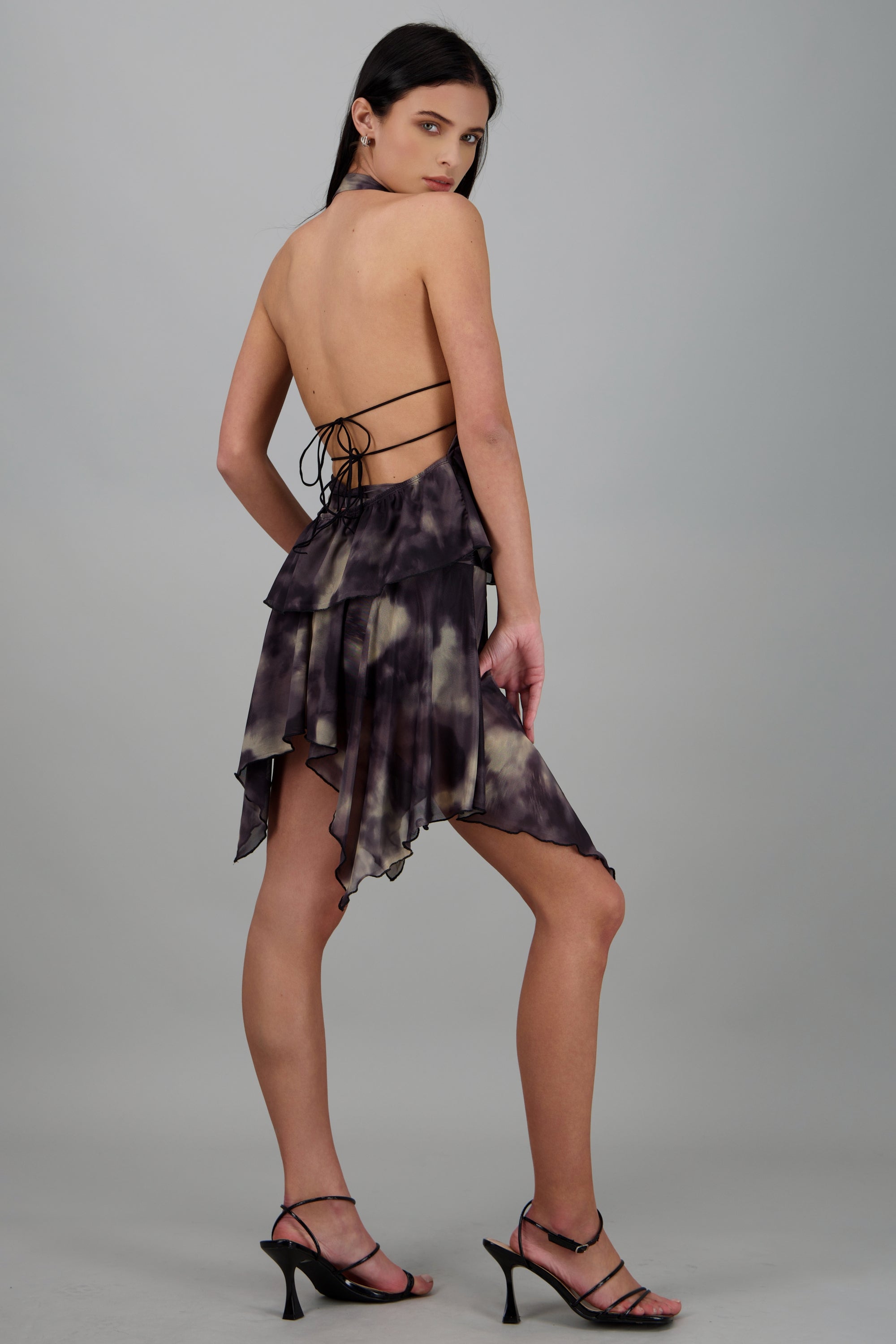 Falda asimétrica acid NEGRO COMBO