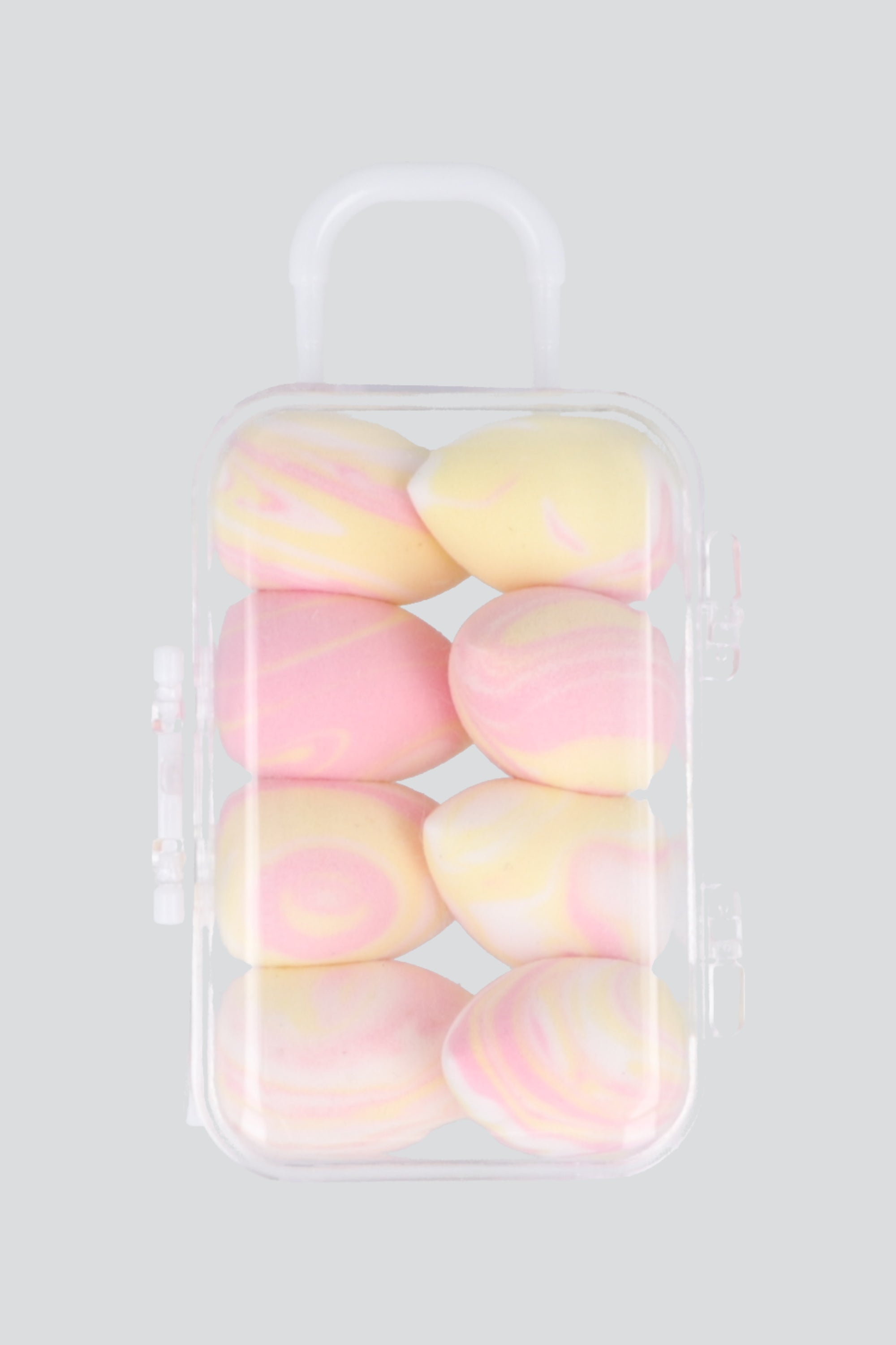 Mini maleta con 8 mini blenders marmol