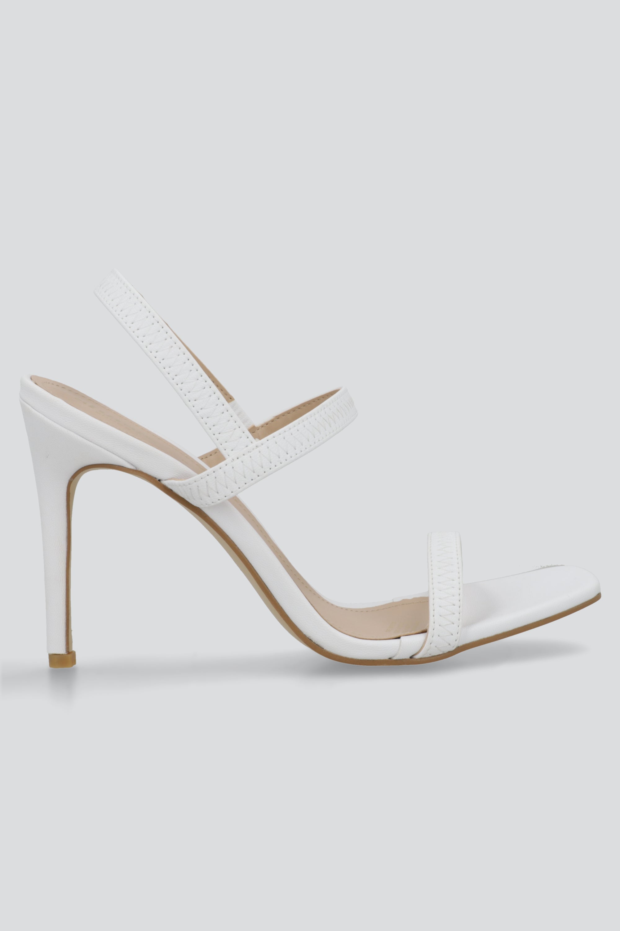 Tacon alto tiras elasticas BLANCO