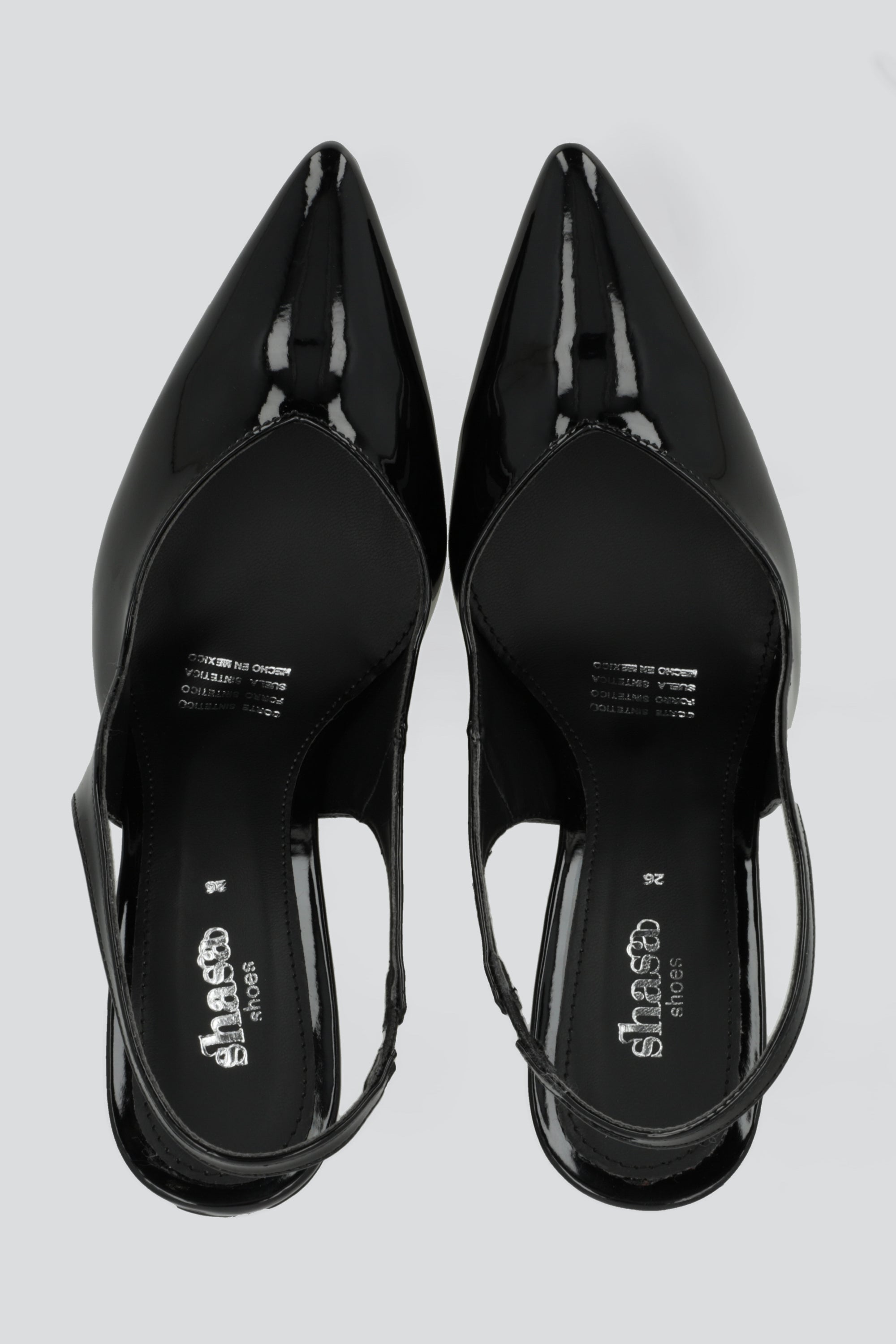 Tacon pointy sling back NEGRO