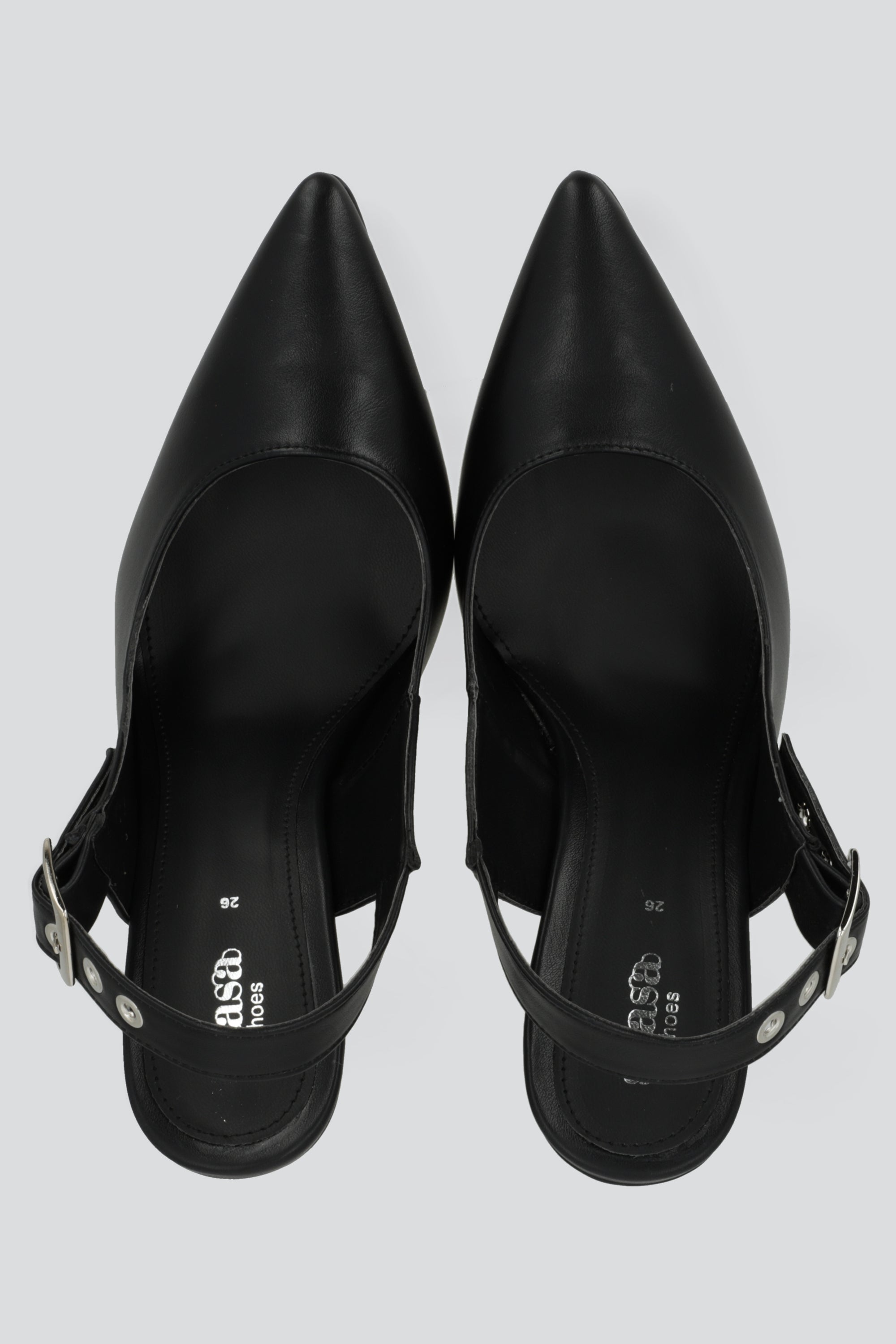 Tacon pointy tira hebilla NEGRO