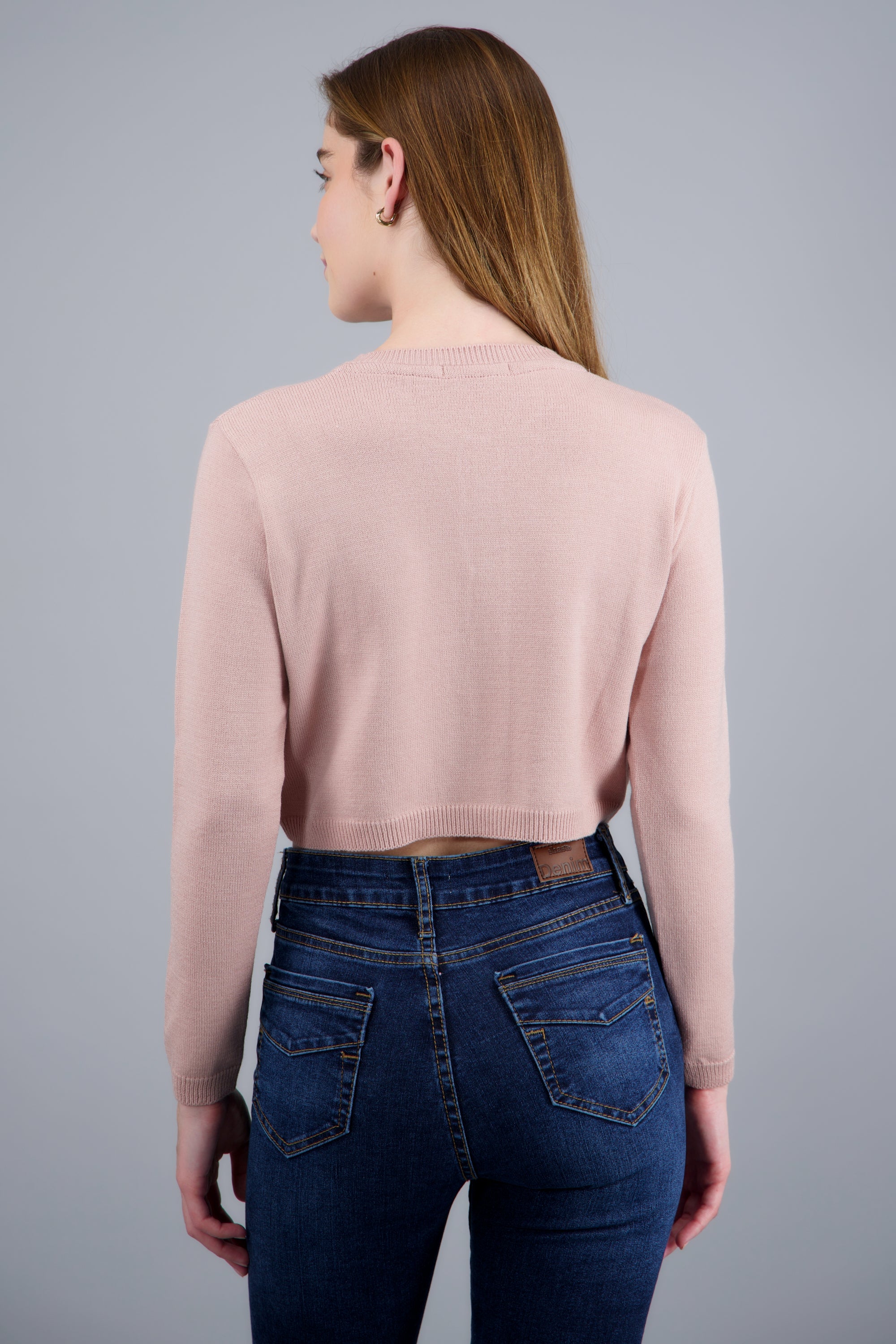 Cardigan detalle bordado estrellas ROSA PASTEL