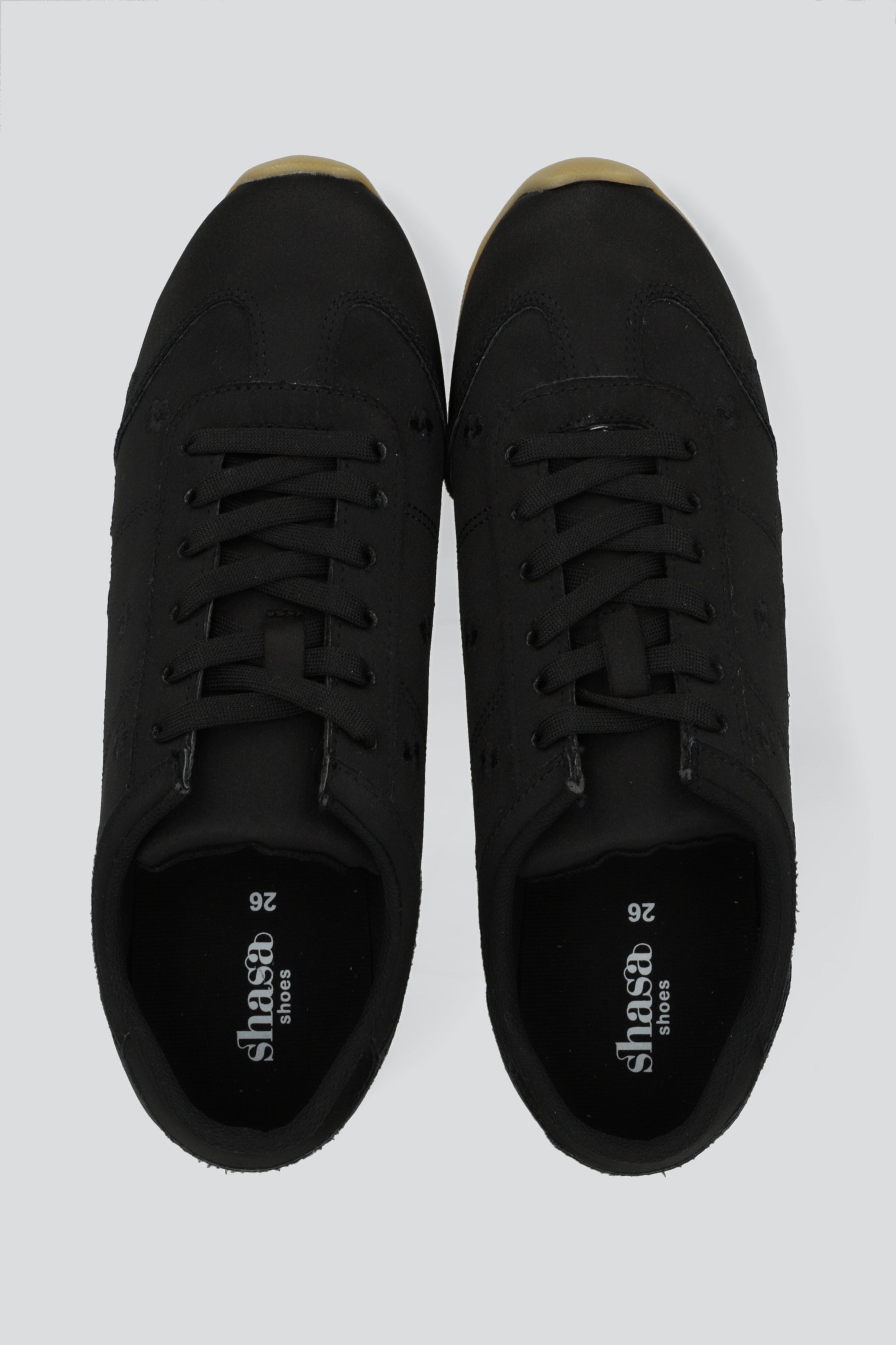 Tenis ballerina bordado flores NEGRO