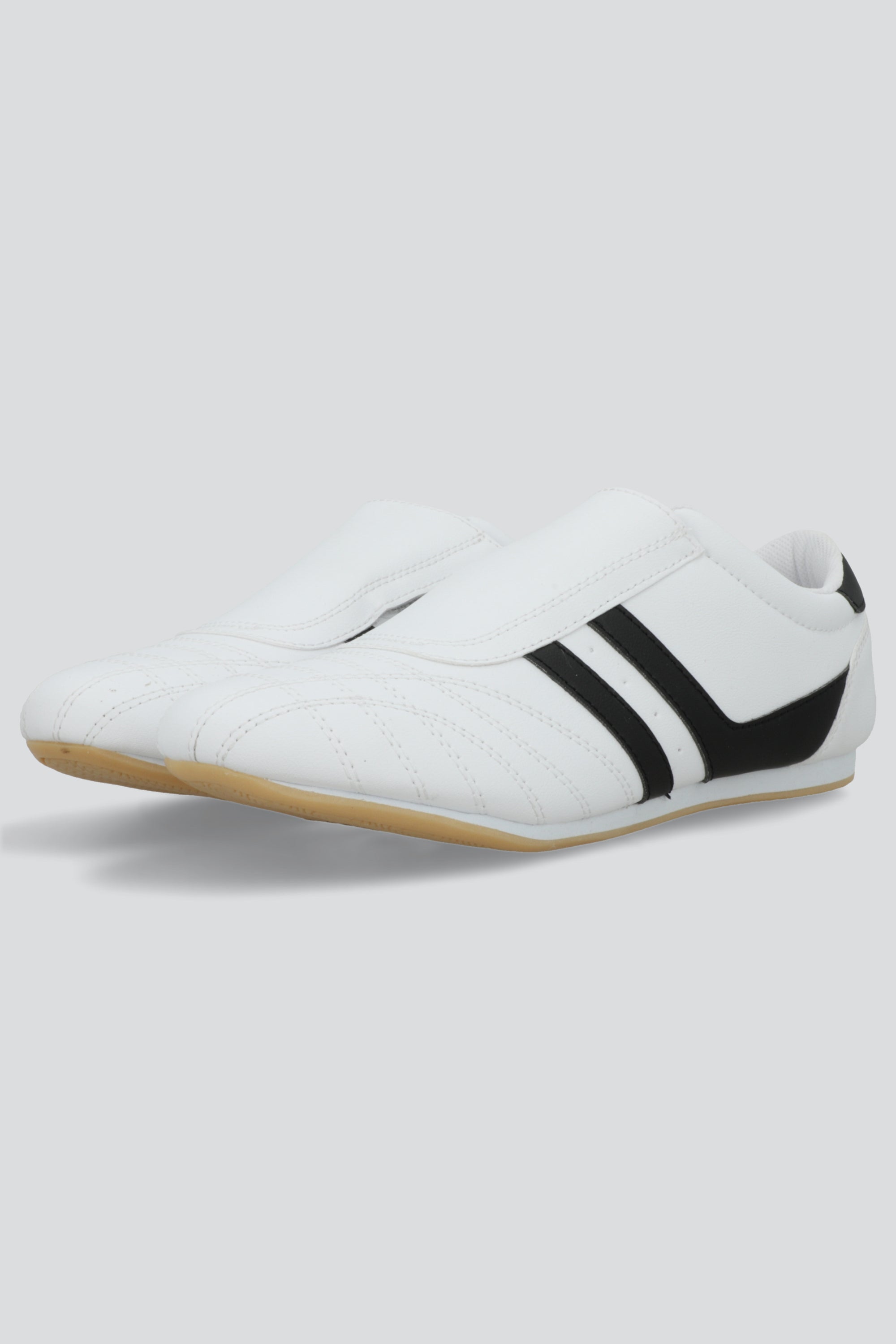 Tenis dos lineas sin lengueta BLANCO