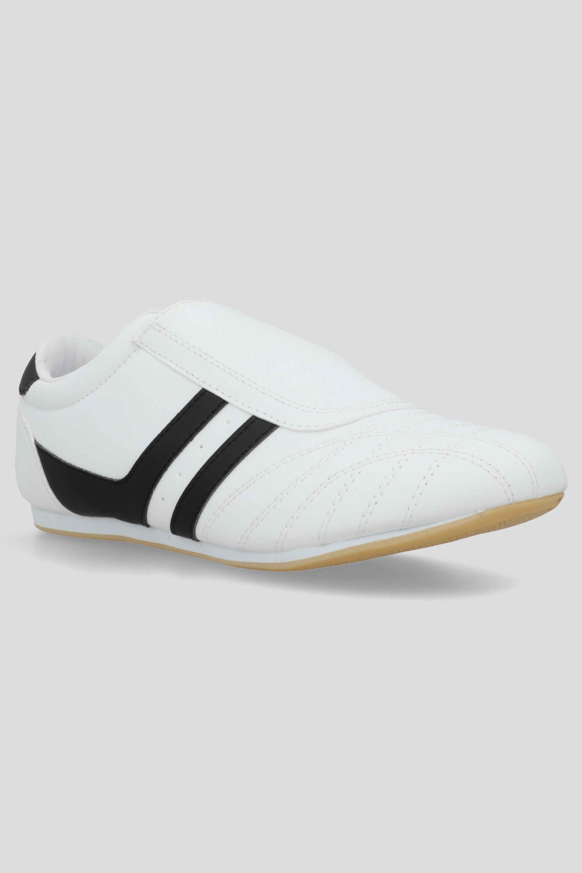 Tenis dos lineas sin lengueta BLANCO