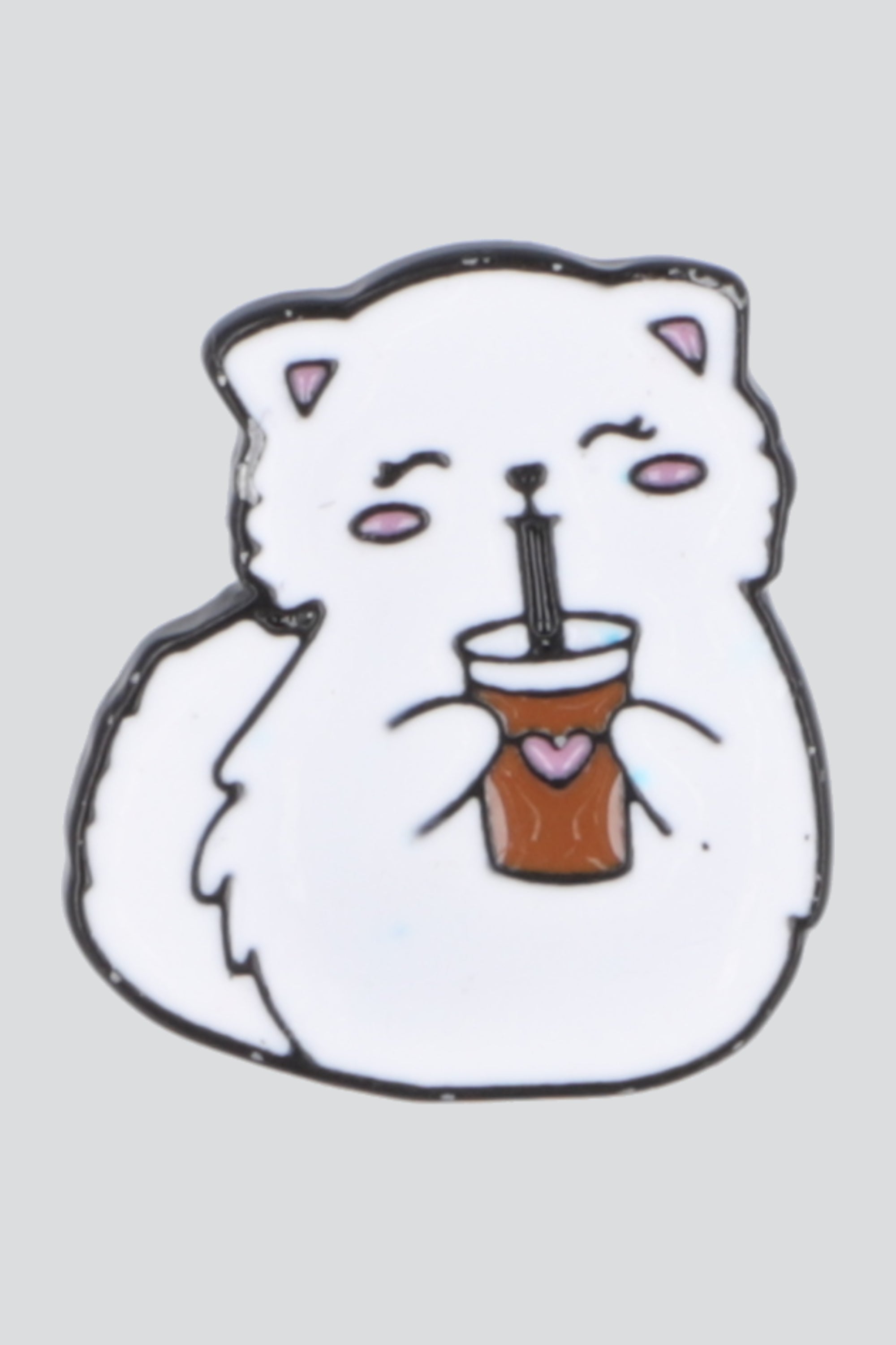 Pin gatito mil tea BLANCO