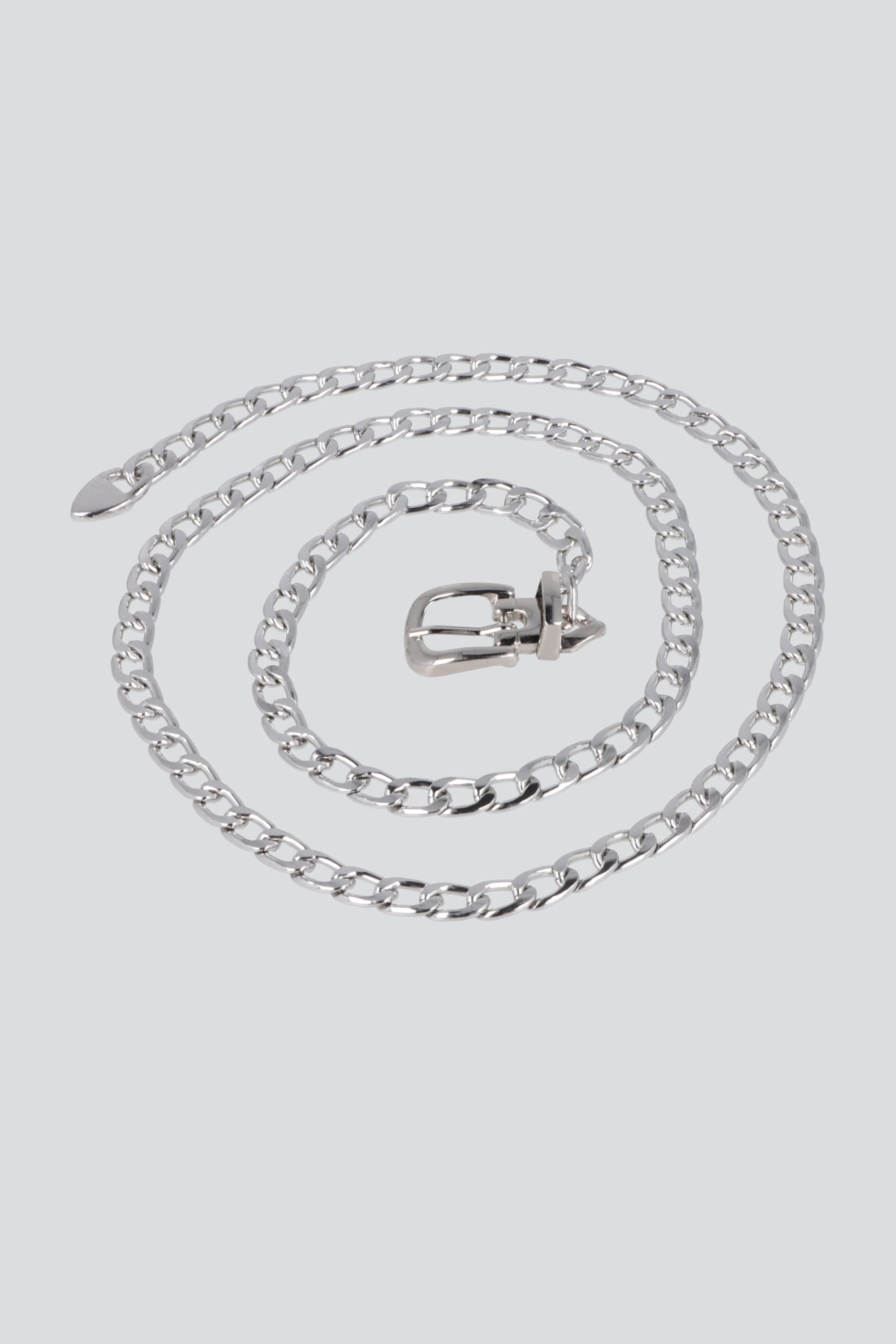 Cinturon cadena angosta PLATA