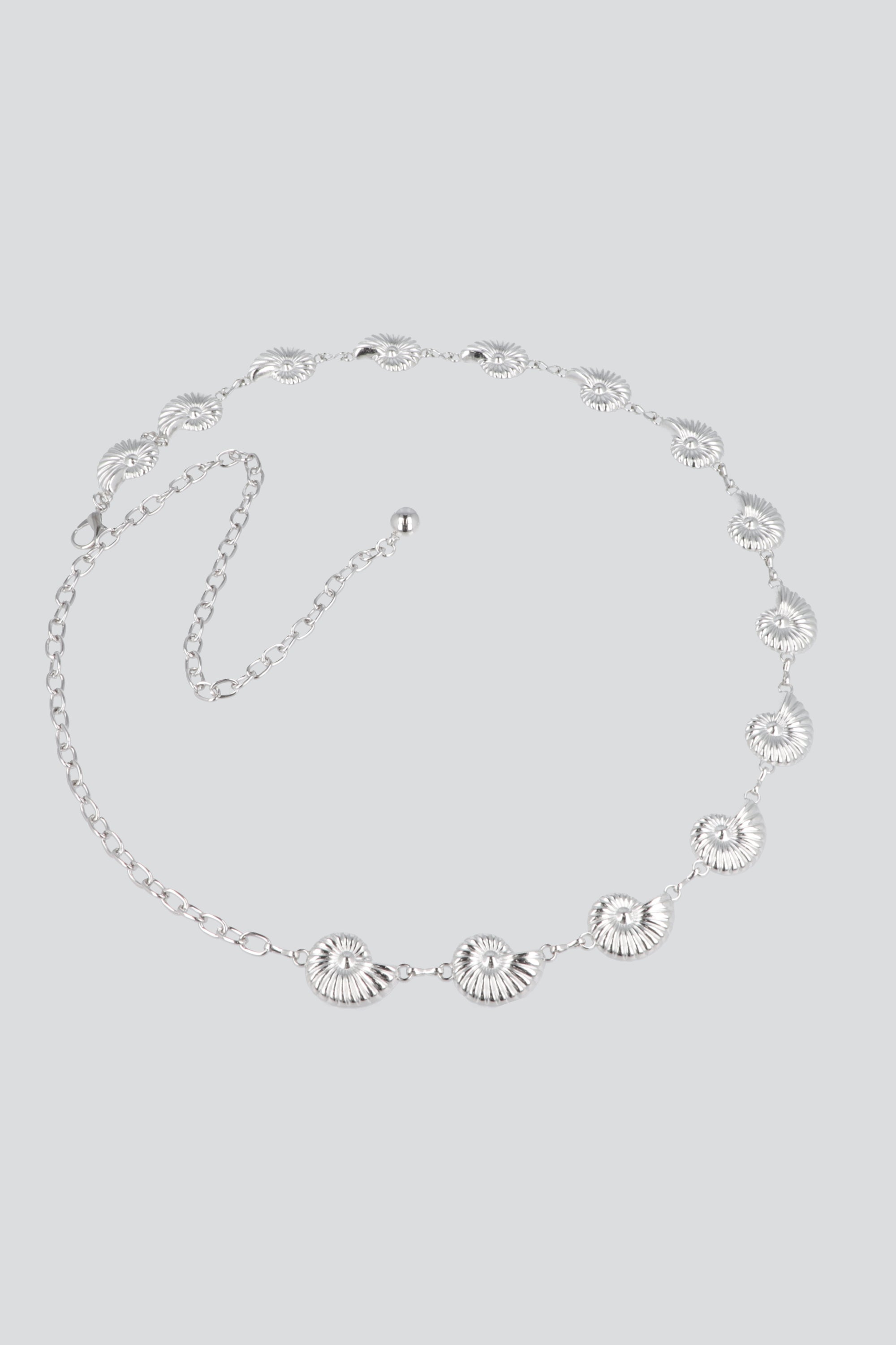 Cinturón cadena conchas PLATA