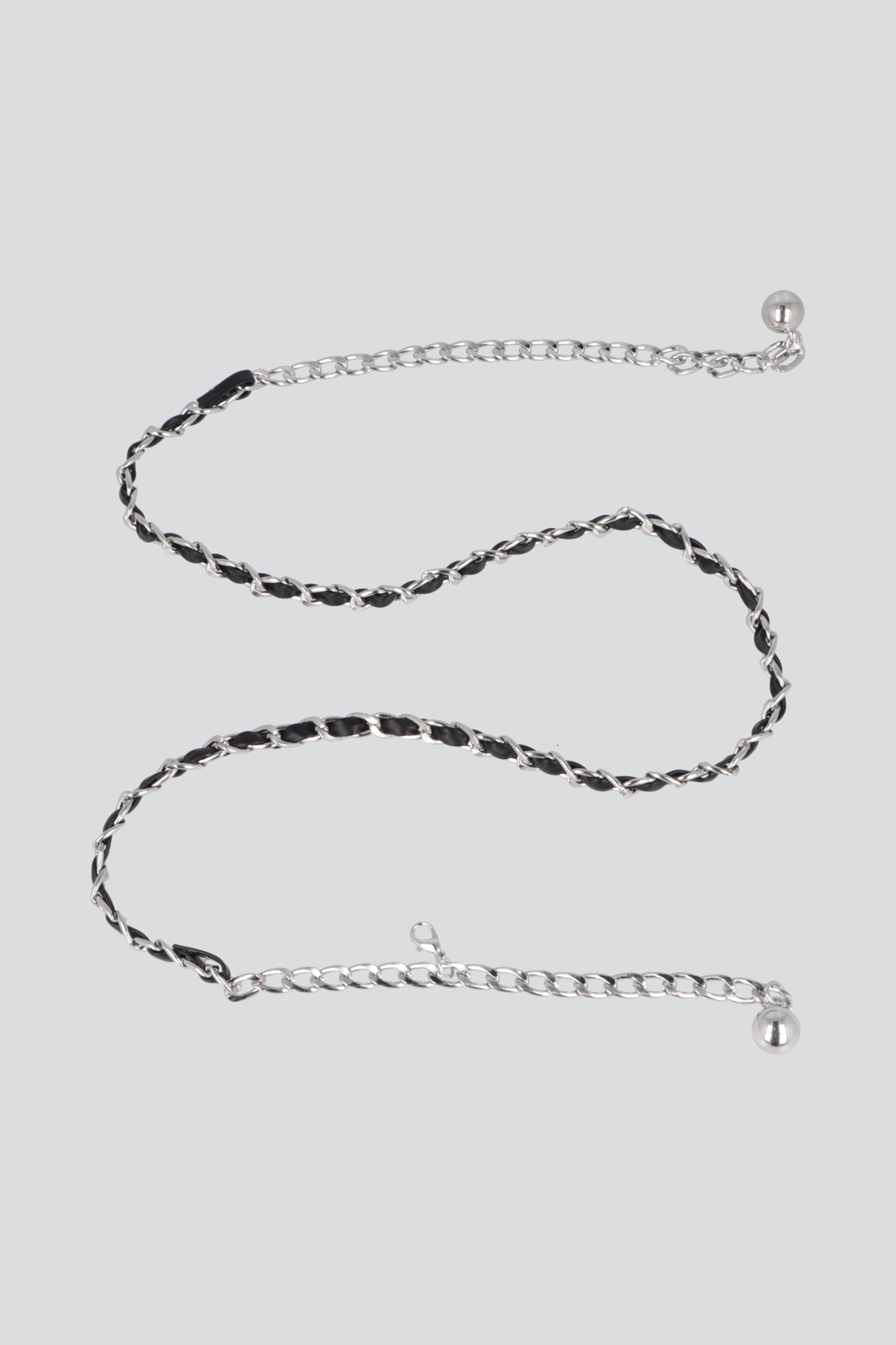 Cinturón cadena PU PLATA