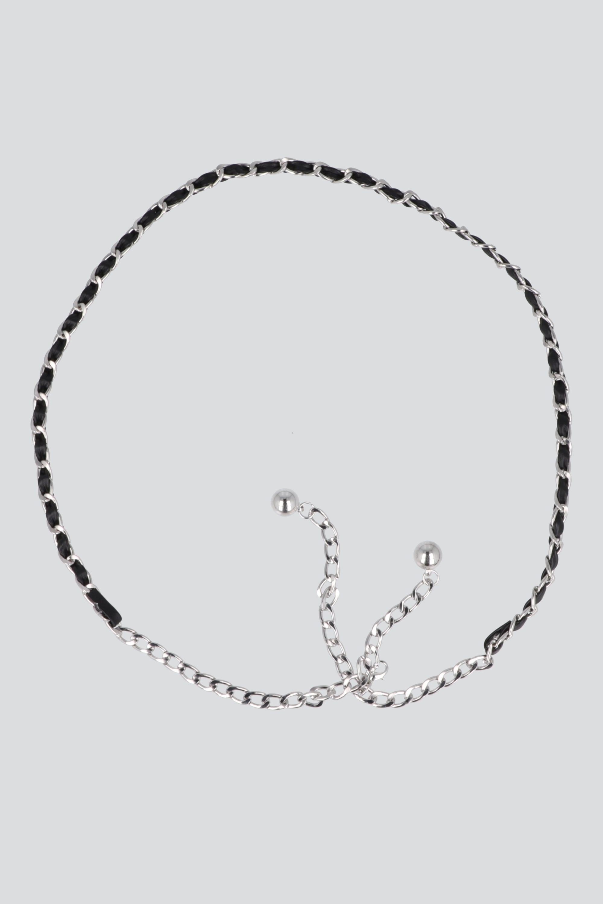 Cinturón cadena PU PLATA