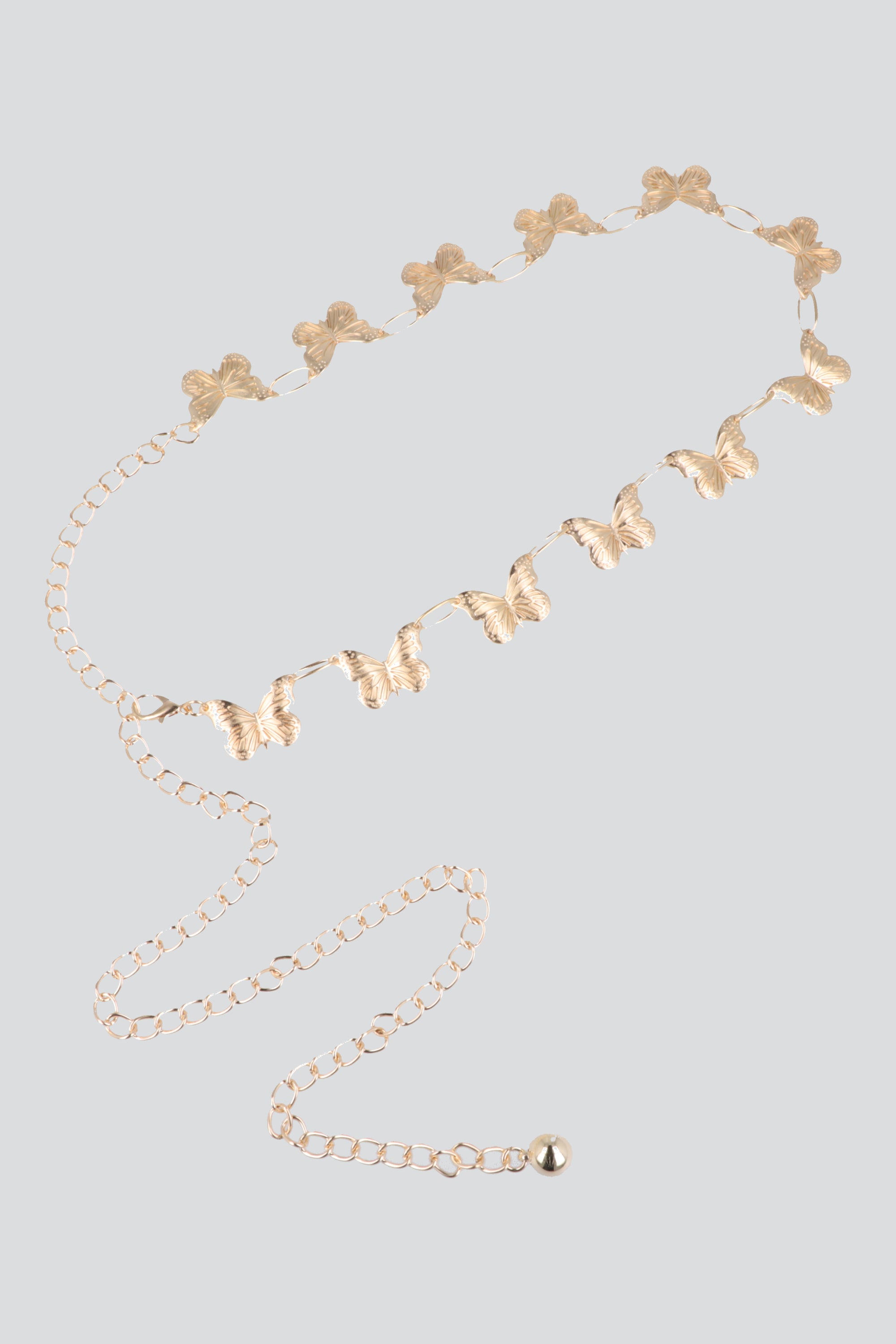 Cinturón cadena mariposas martelinadas ORO