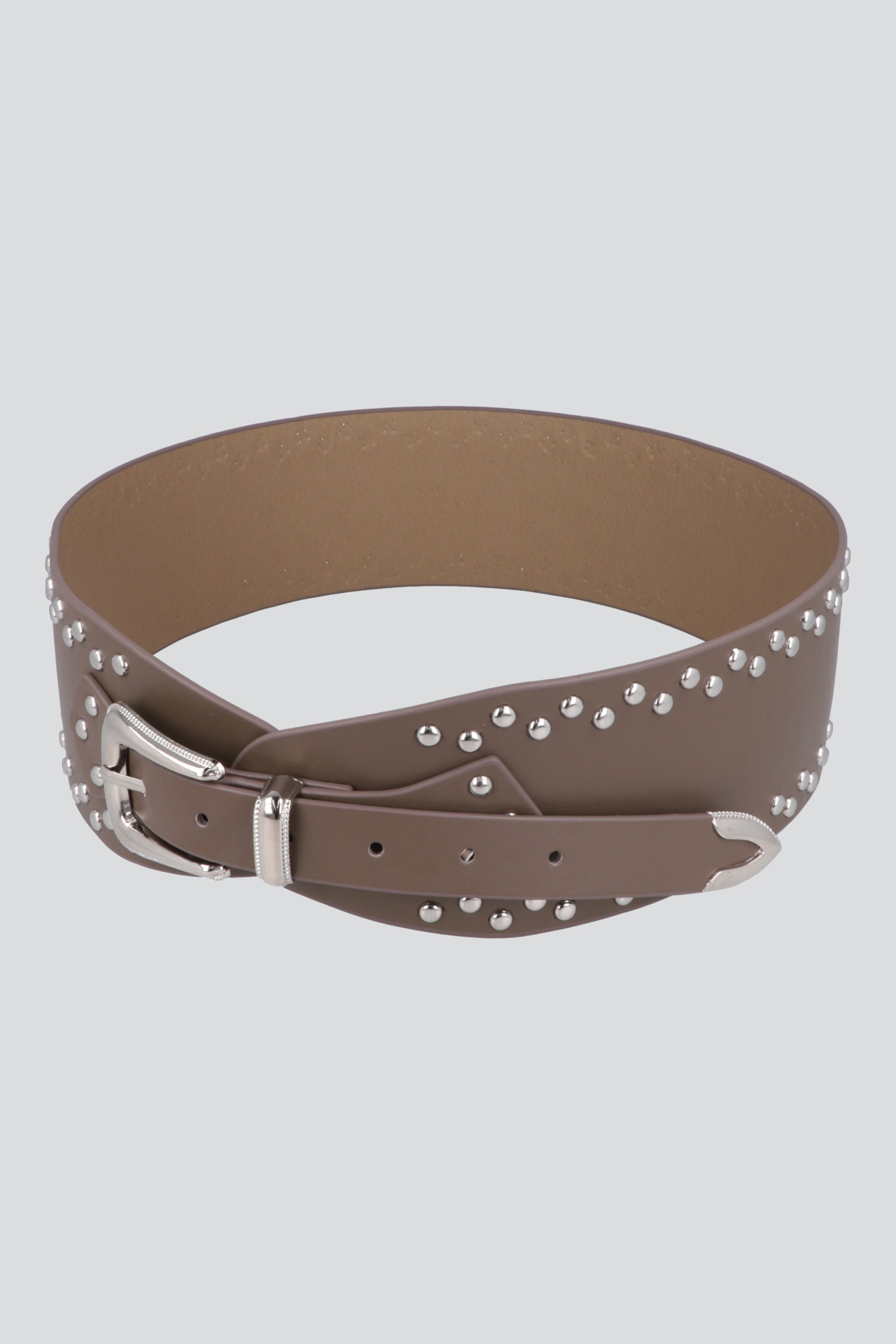 Cinturon cadera angosto studs TAUPE