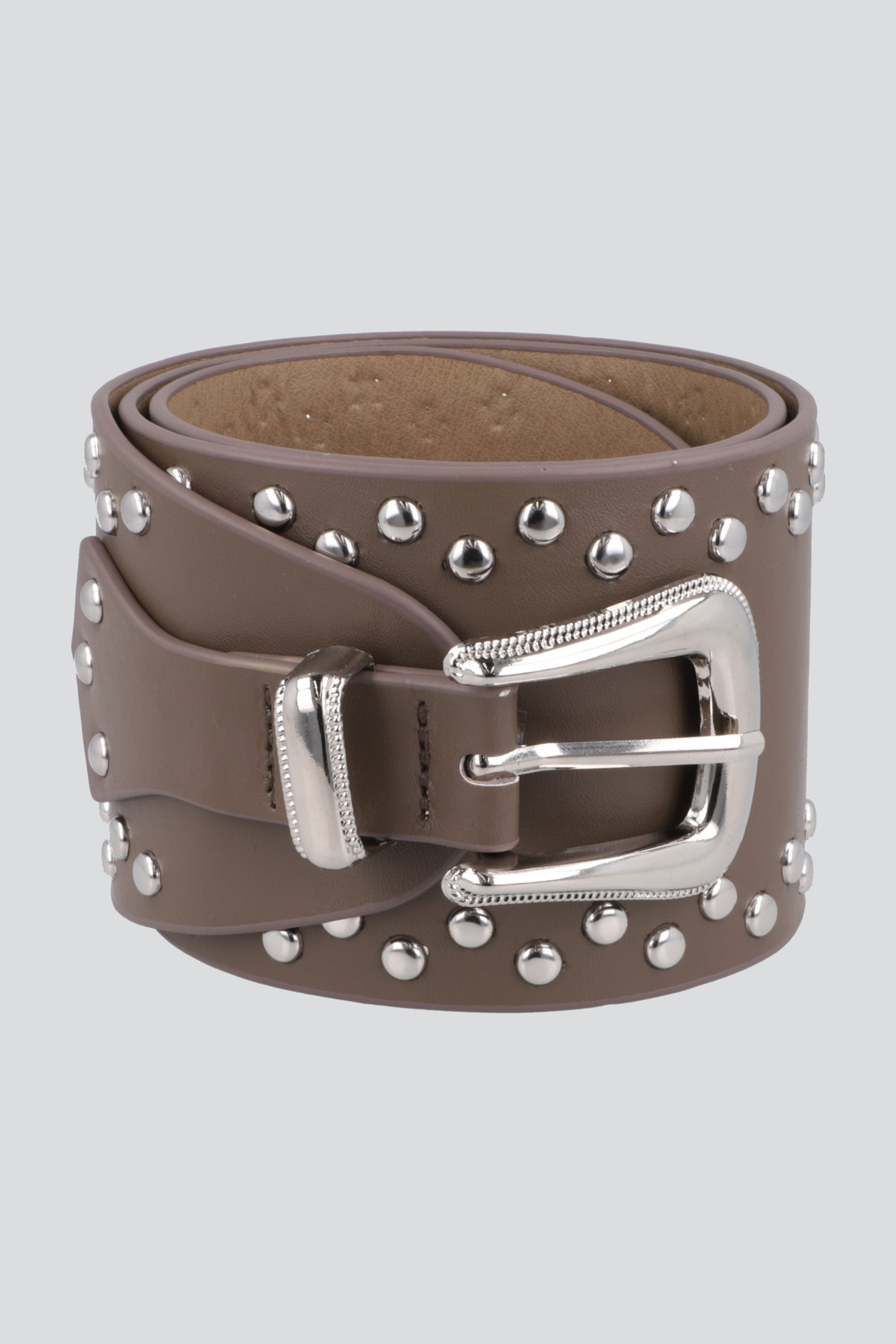 Cinturon cadera angosto studs TAUPE