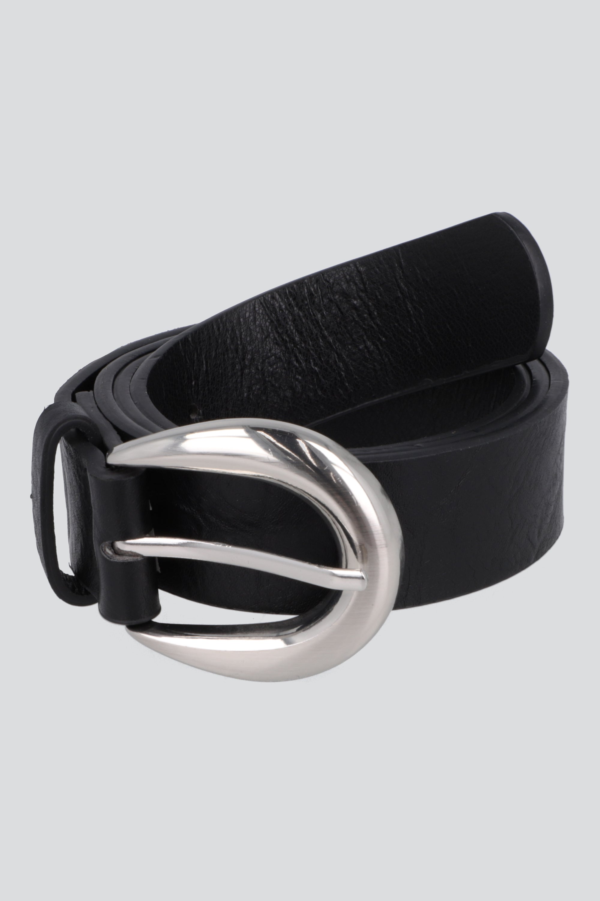 Cinturon pu basico hebilla redonda NEGRO