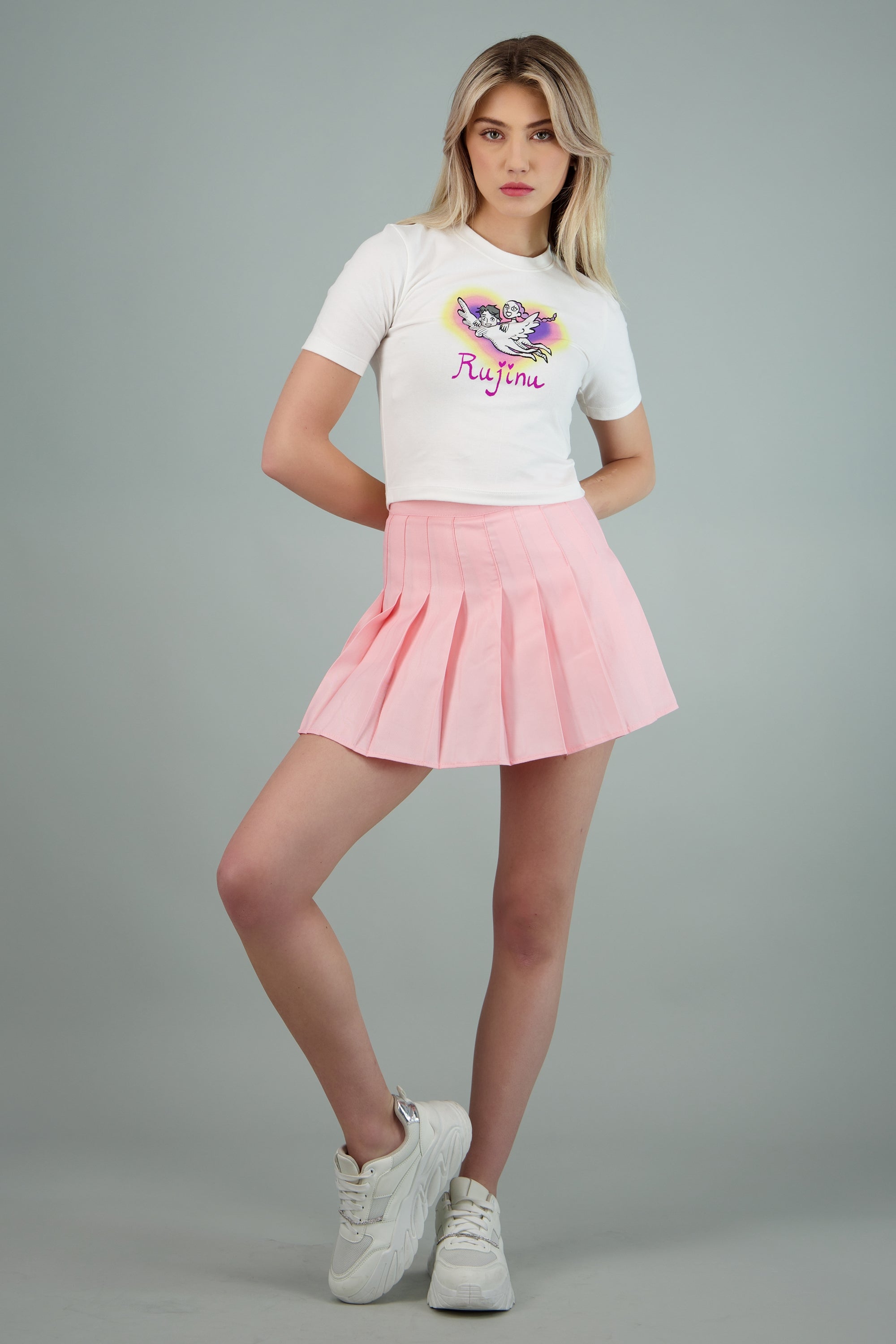 Playera crop Rujinu kpop DH BLANCO