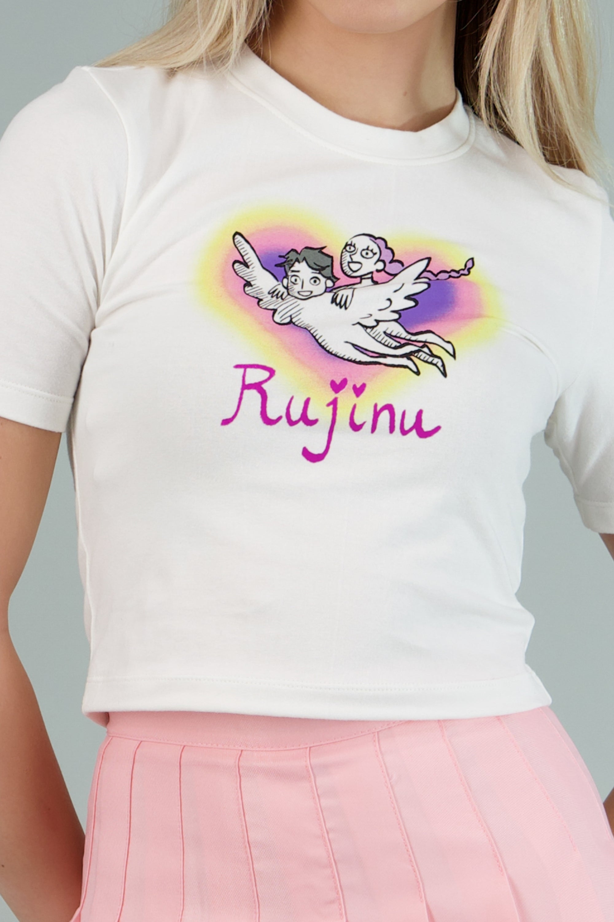Playera crop Rujinu kpop DH BLANCO