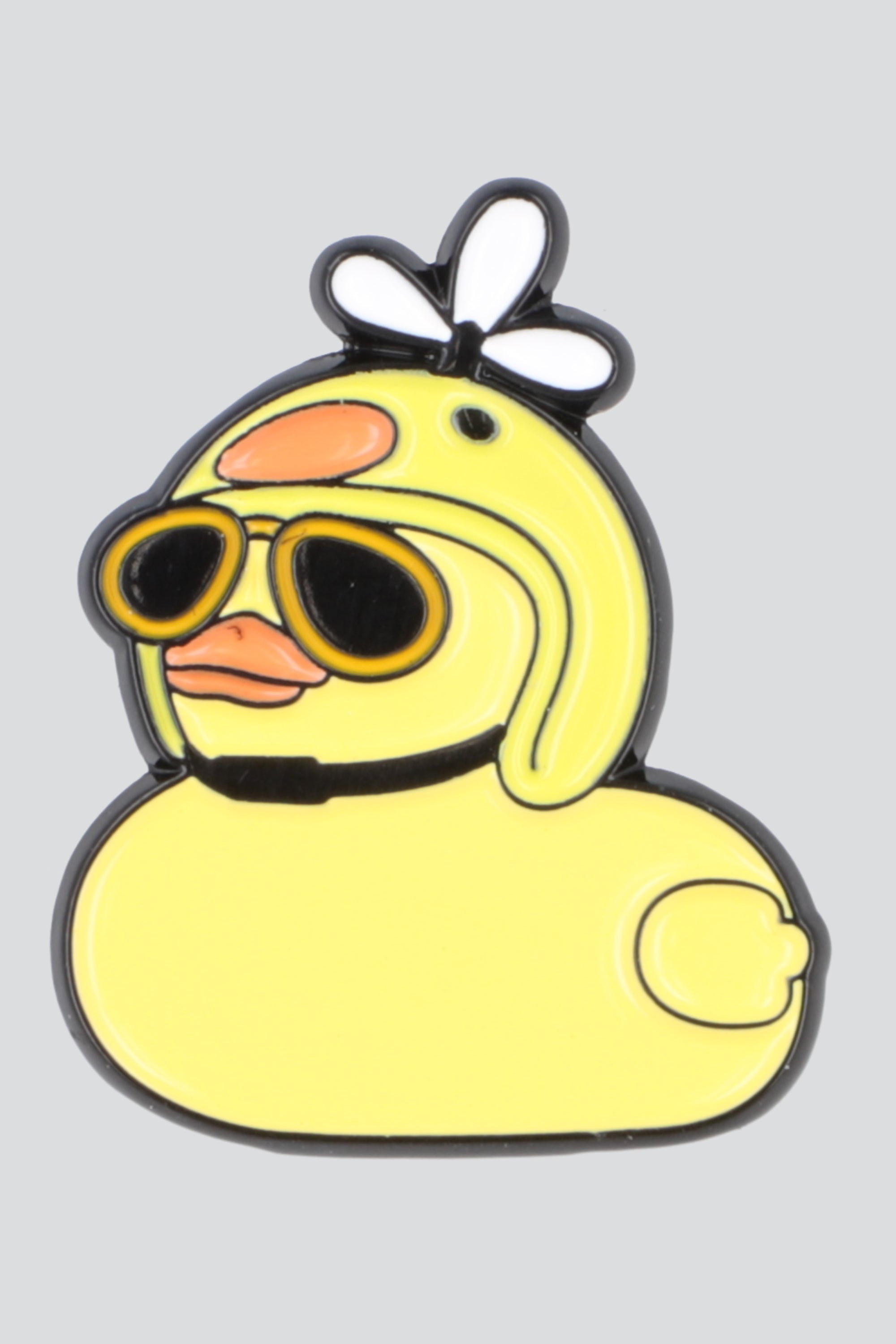 Pin pato con casco AMARILLO