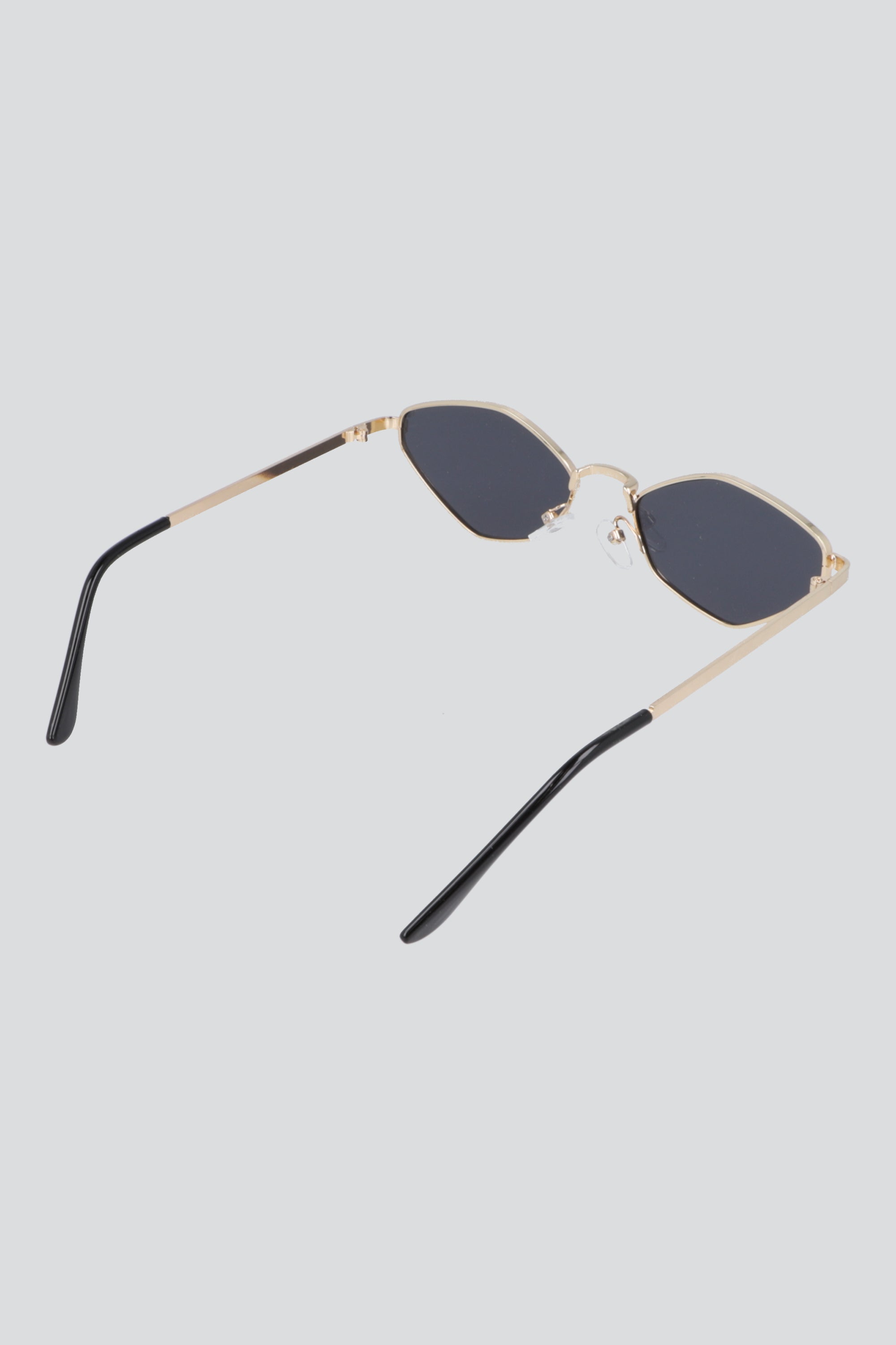 Lentes slim cat eye hegaxonales NEGRO