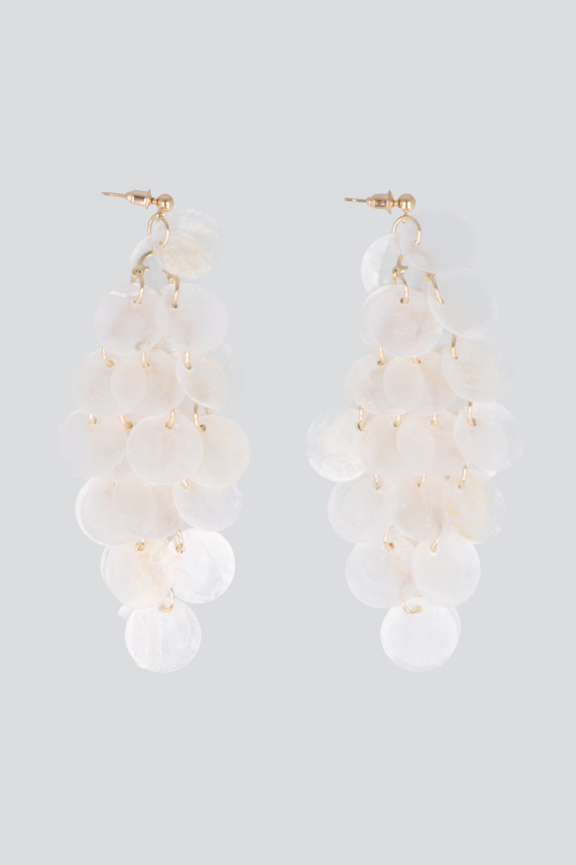 Aretes circulos nacar BLANCO